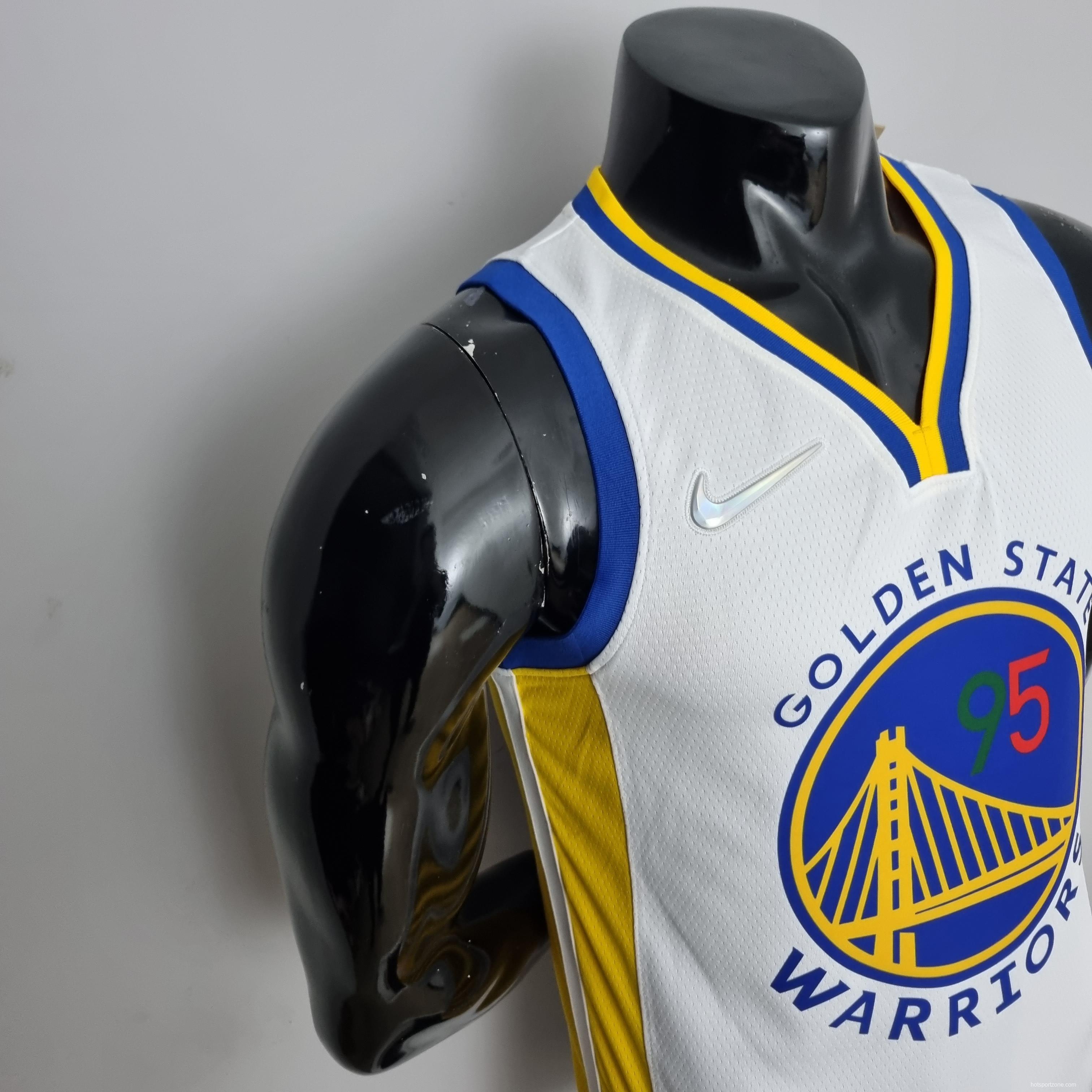 75th Anniversary Toscano#95 Golden State Warriors Mexico Exclusive White NBA Jersey
