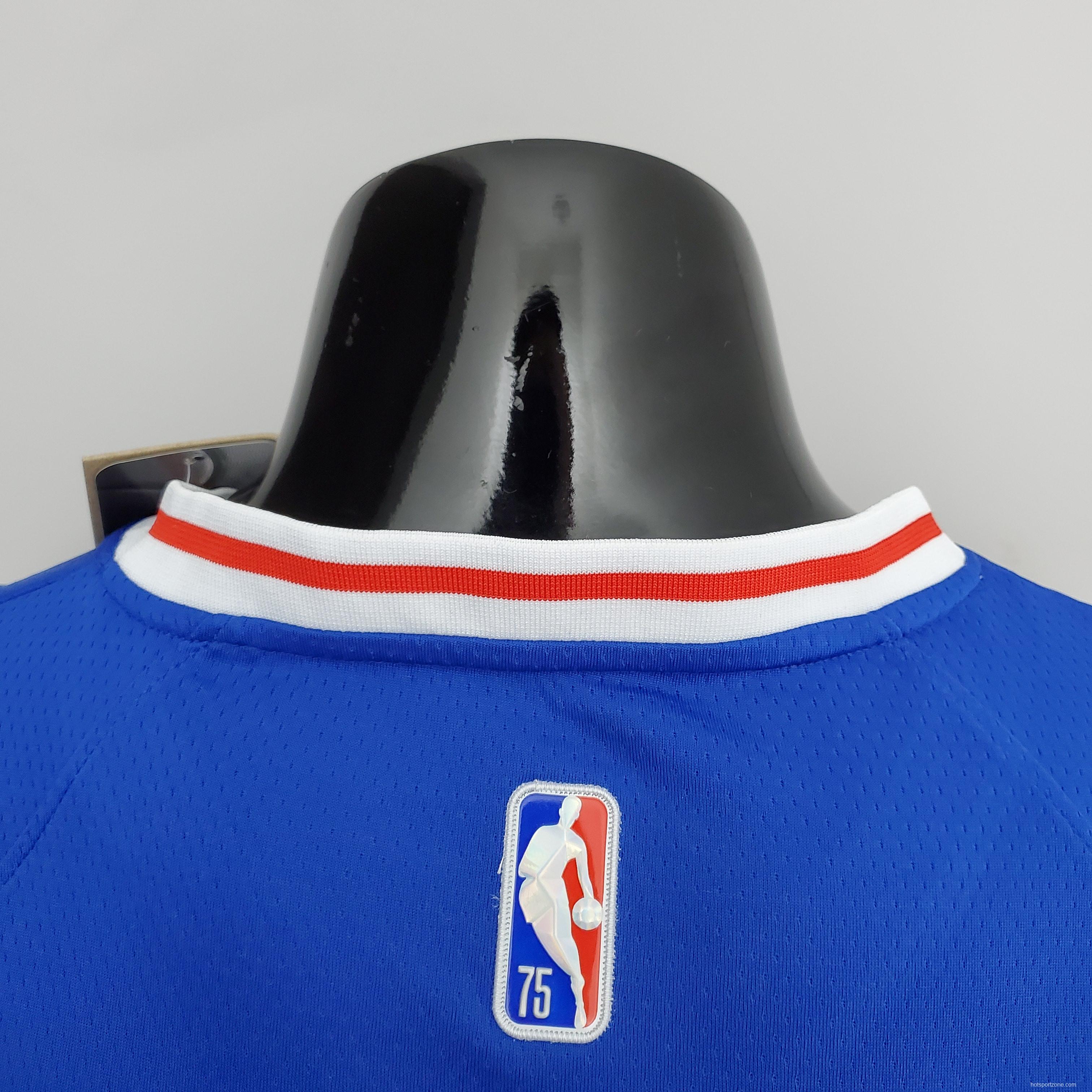 75th Anniversary Philadelphia 76ers IVERSON#3 Blue NBA Jersey