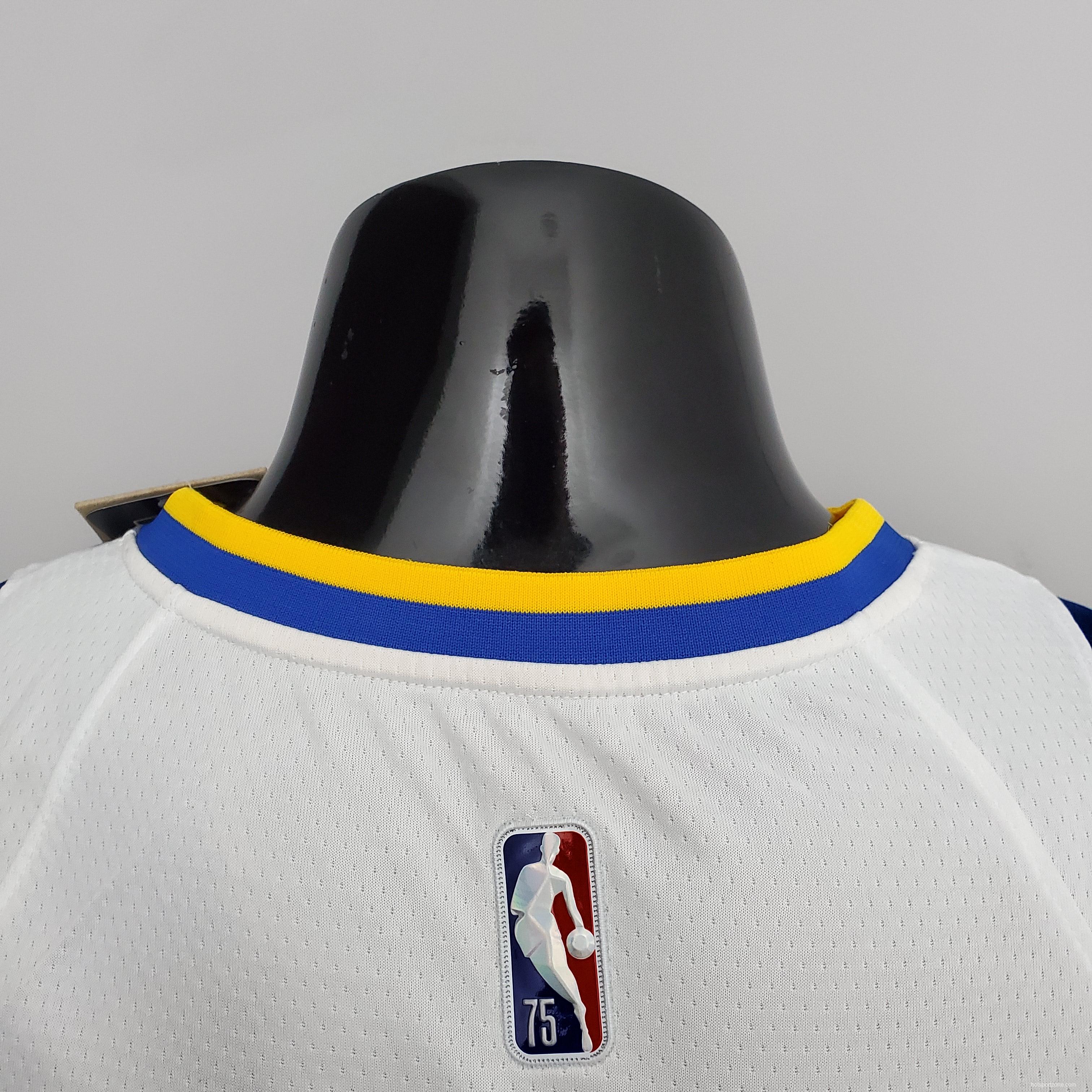 75th Anniversary Golden State Warriors Curry #30 Mexico Edition White NBA Jersey