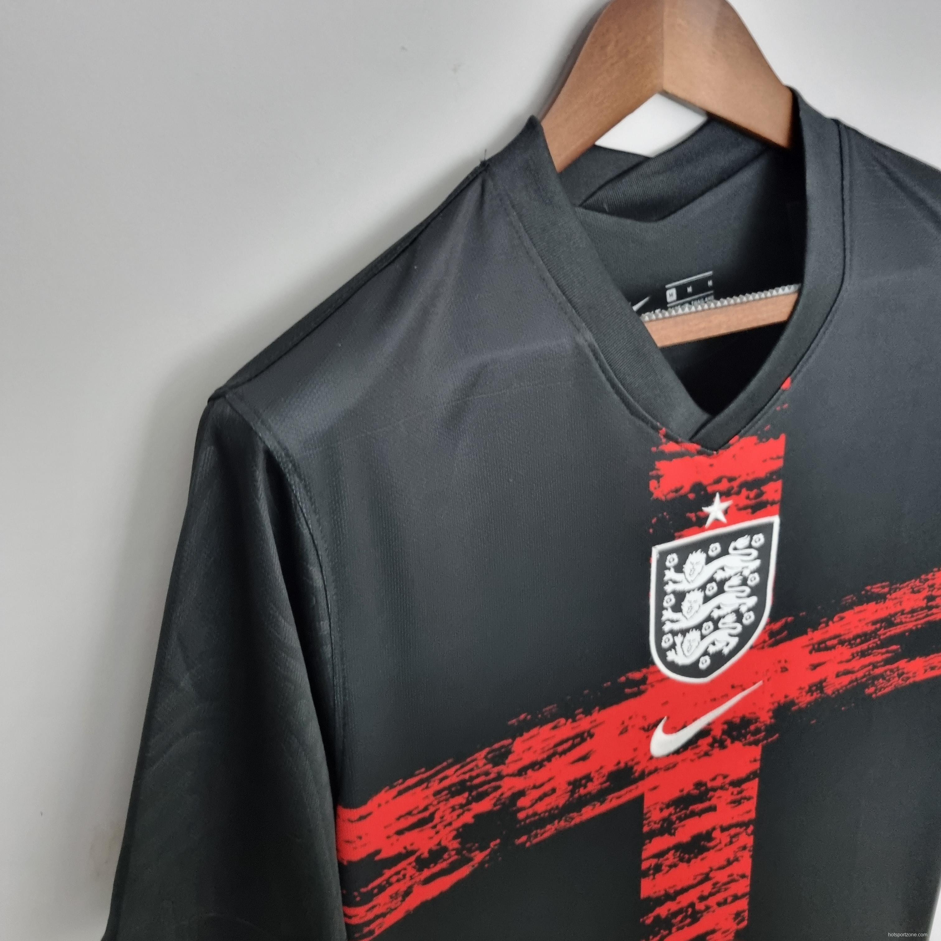 2022 England Black Soccer Jersey