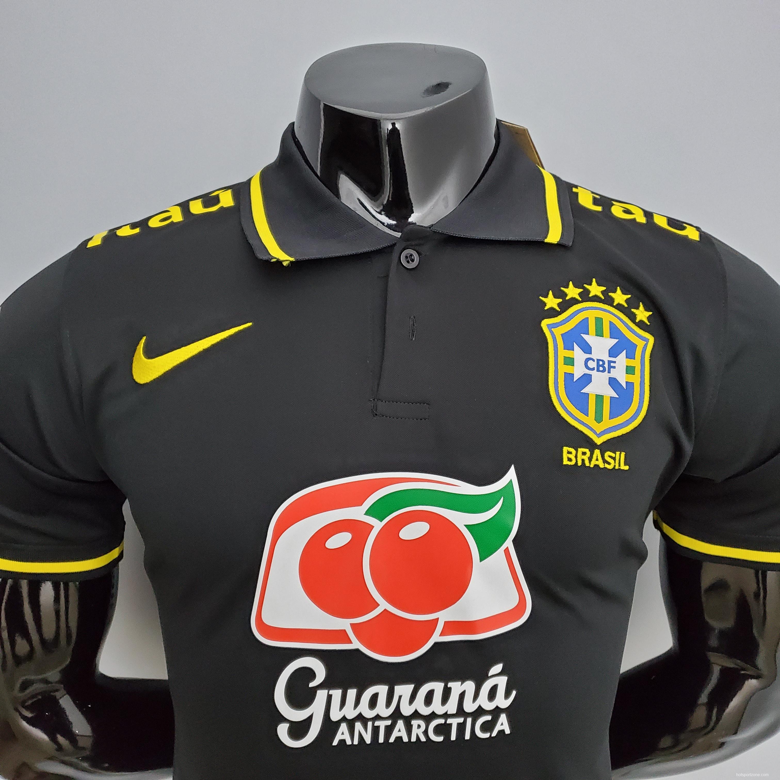 POLO Brazil Black Soccer Jersey