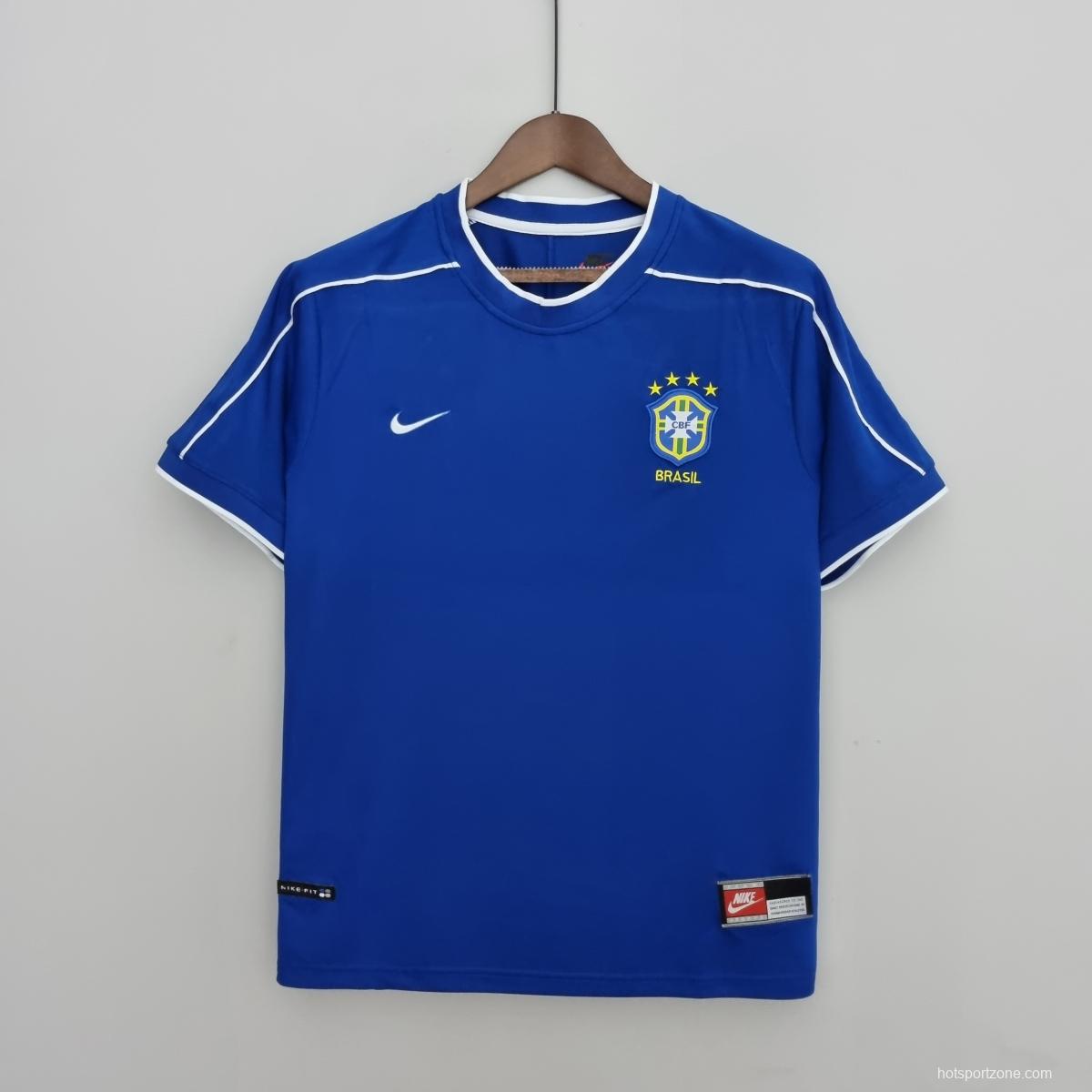 Retro 1998 Brazil away Soccer Jersey