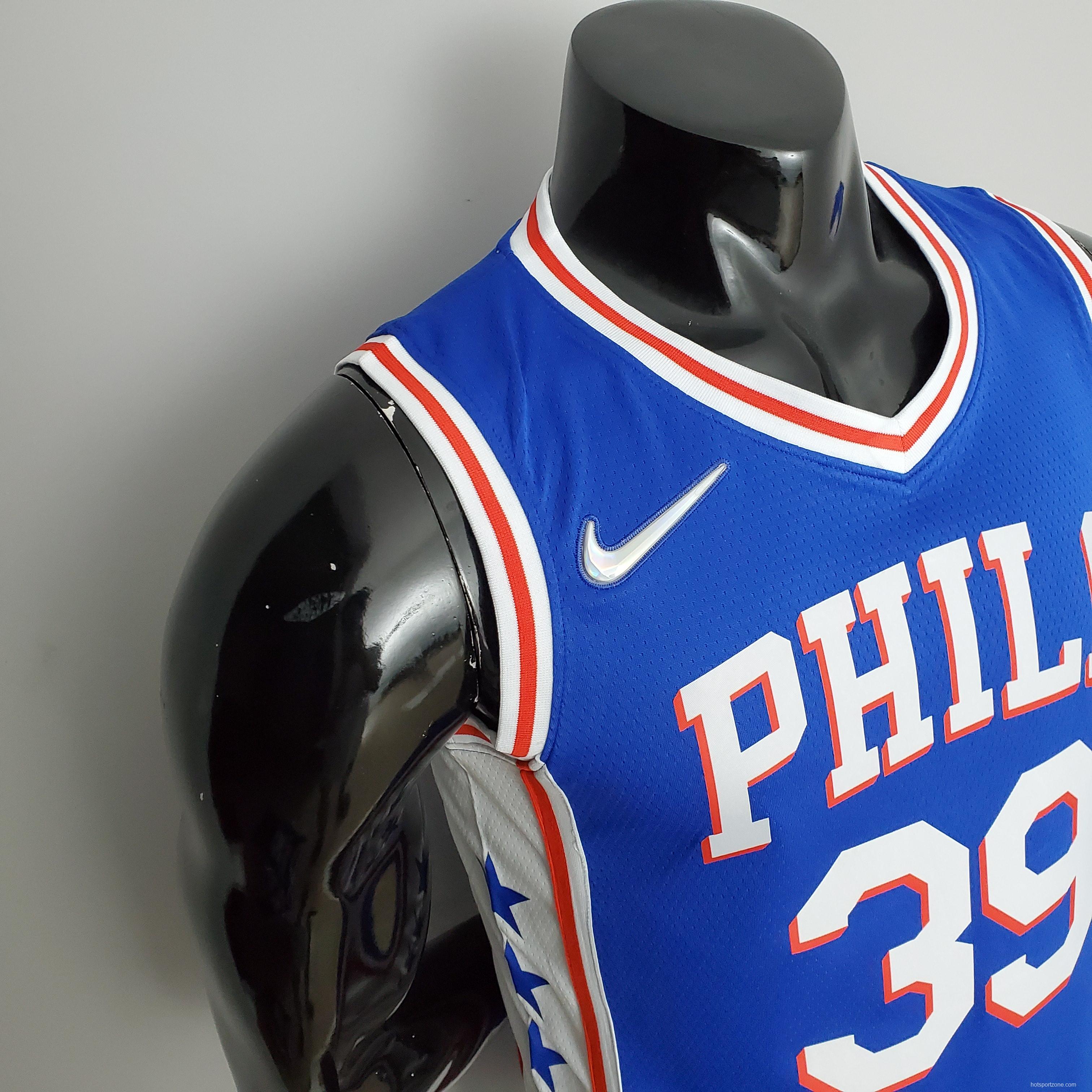 75th Anniversary Philadelphia 76ers HOWARD#39 Blue NBA Jersey