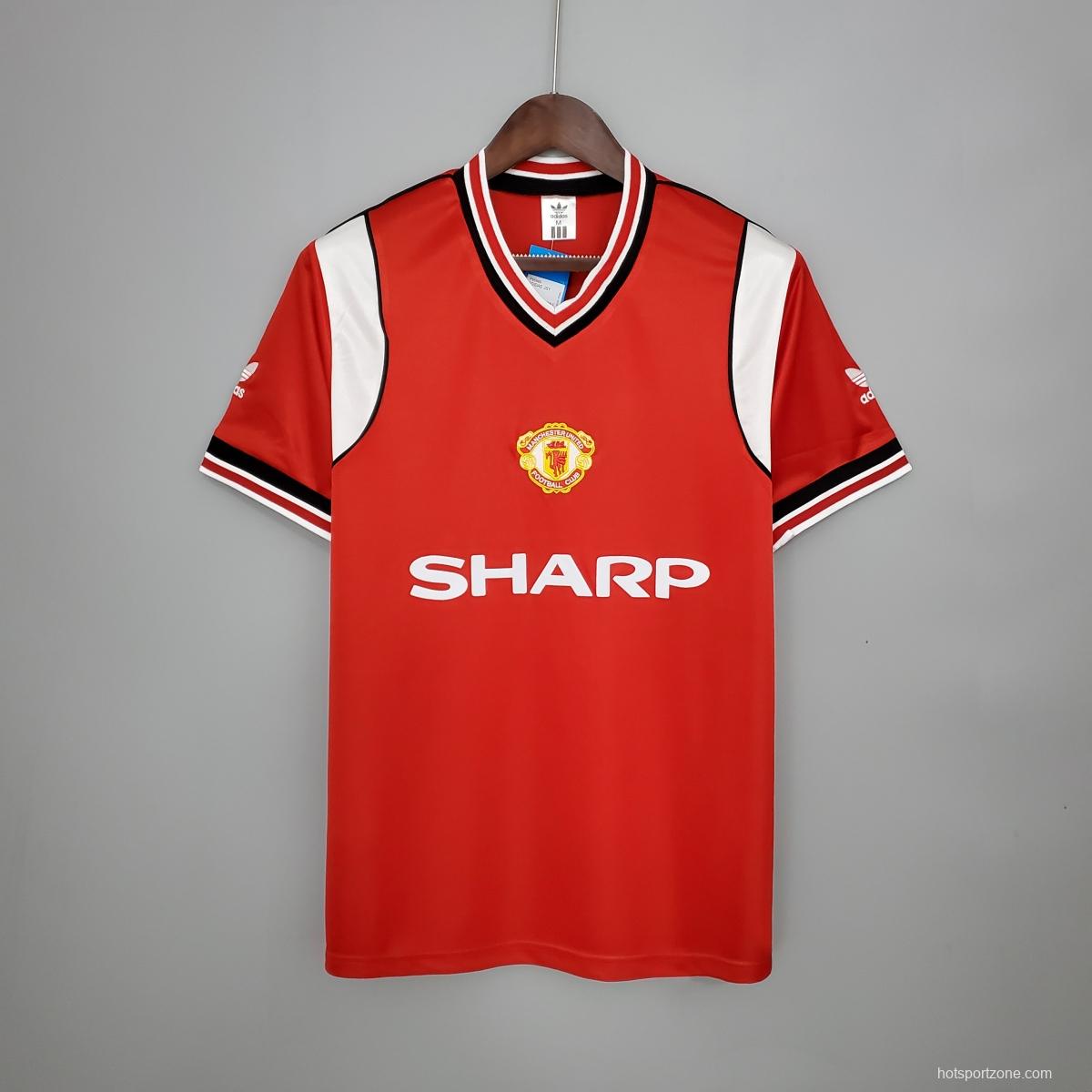 Retro Manchester United 85/86 home Soccer Jersey