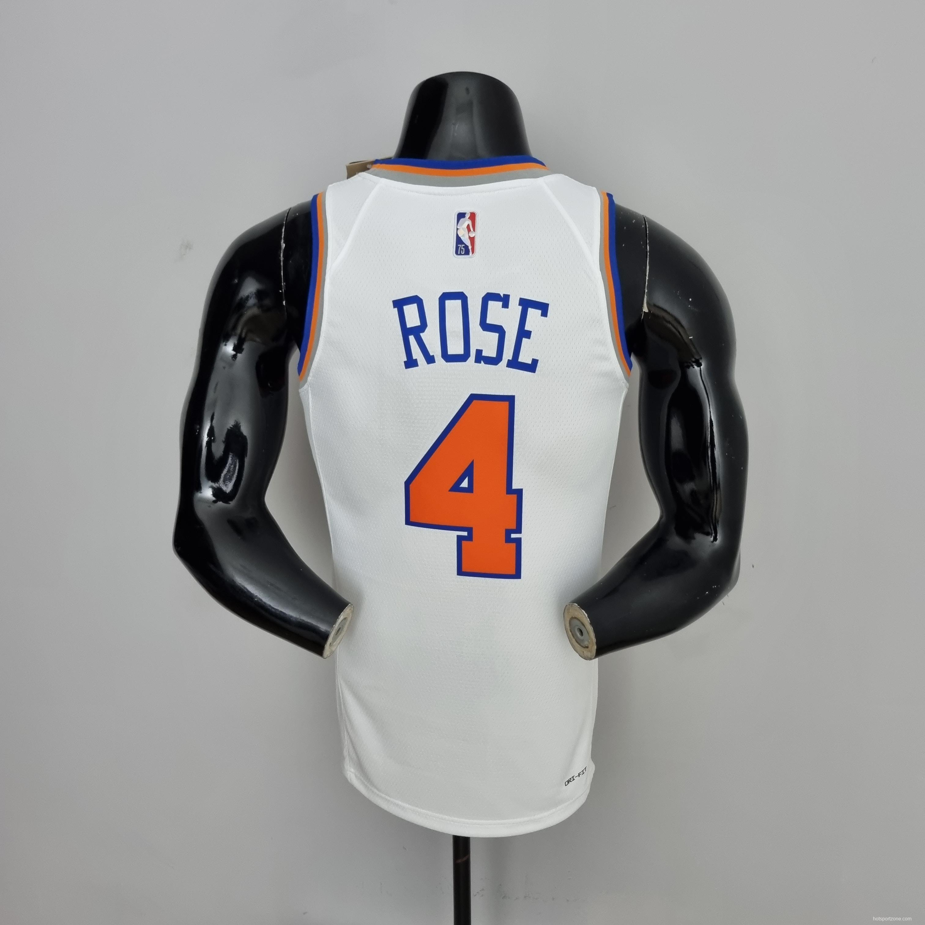 75th Anniversary Ross #4 New York Knicks White NBA Jersey