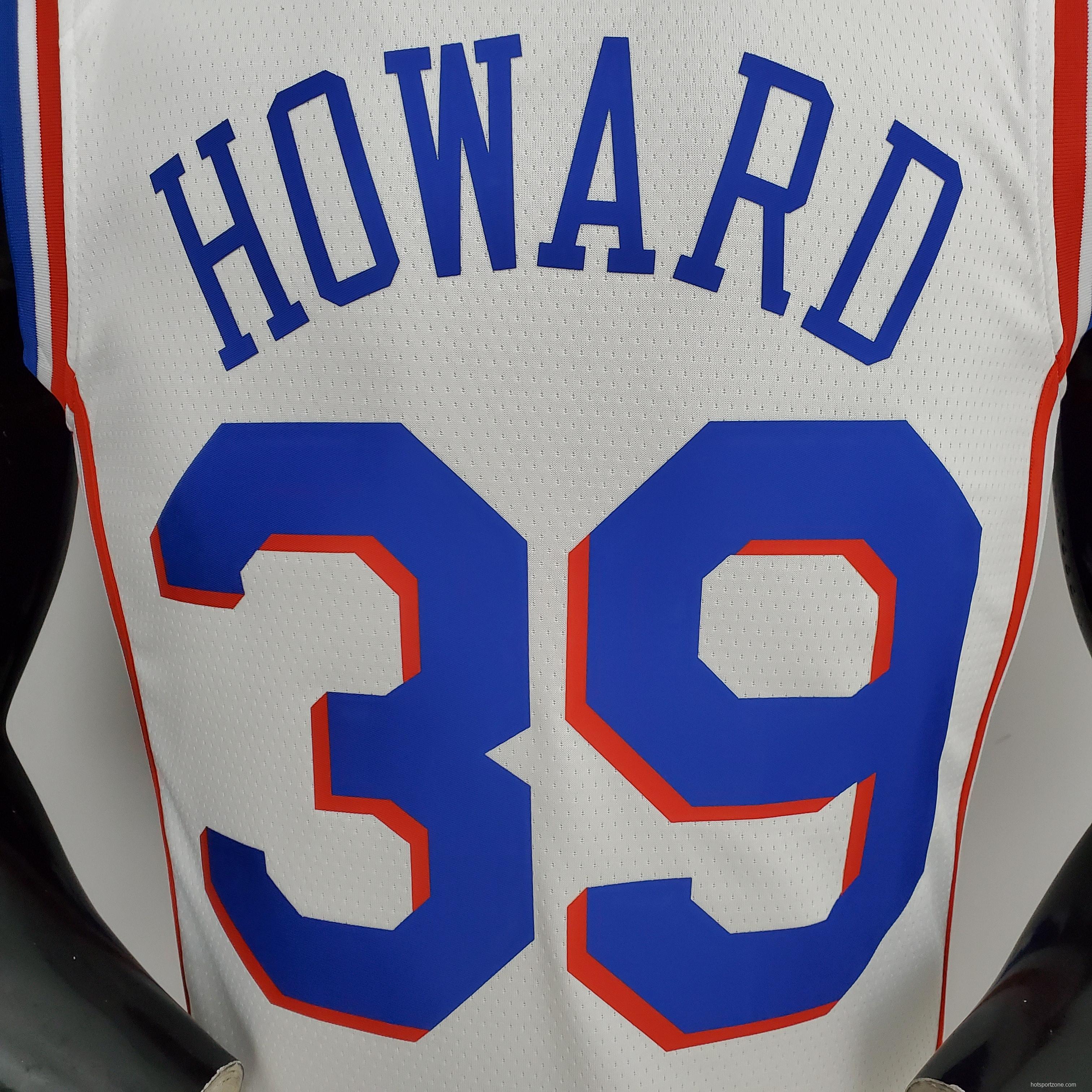 75th Anniversary Philadelphia 76ers HOWARD#39 White NBA Jersey