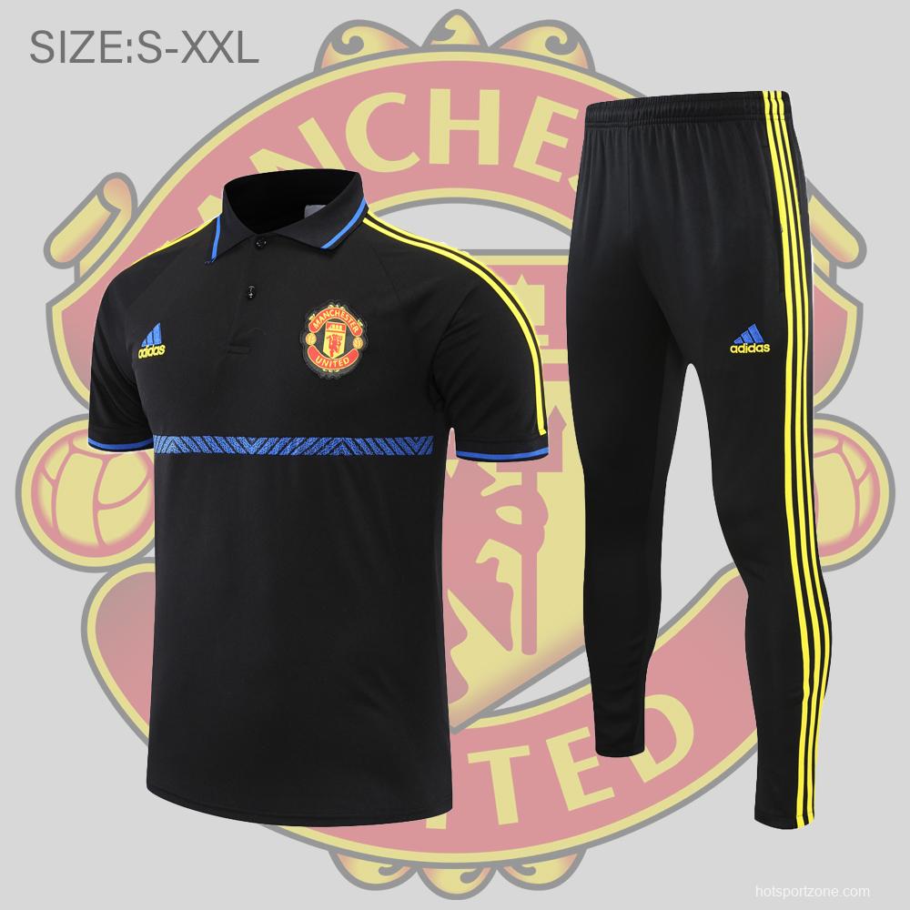 Manchester United POLO kit black and blue stripes(not supported to be sold separately)