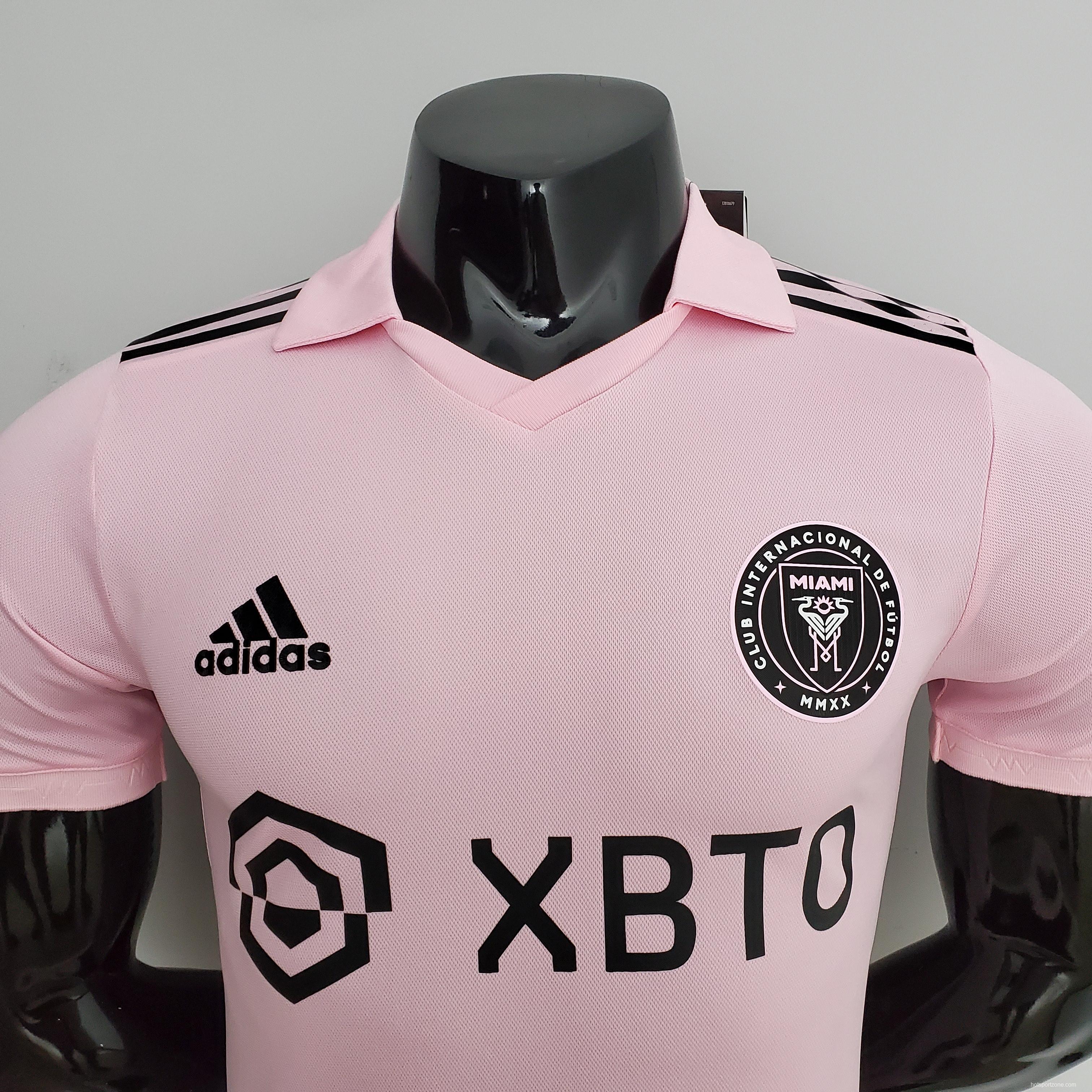 22/23 Player Version Miami Home Pink Soccer Jersey