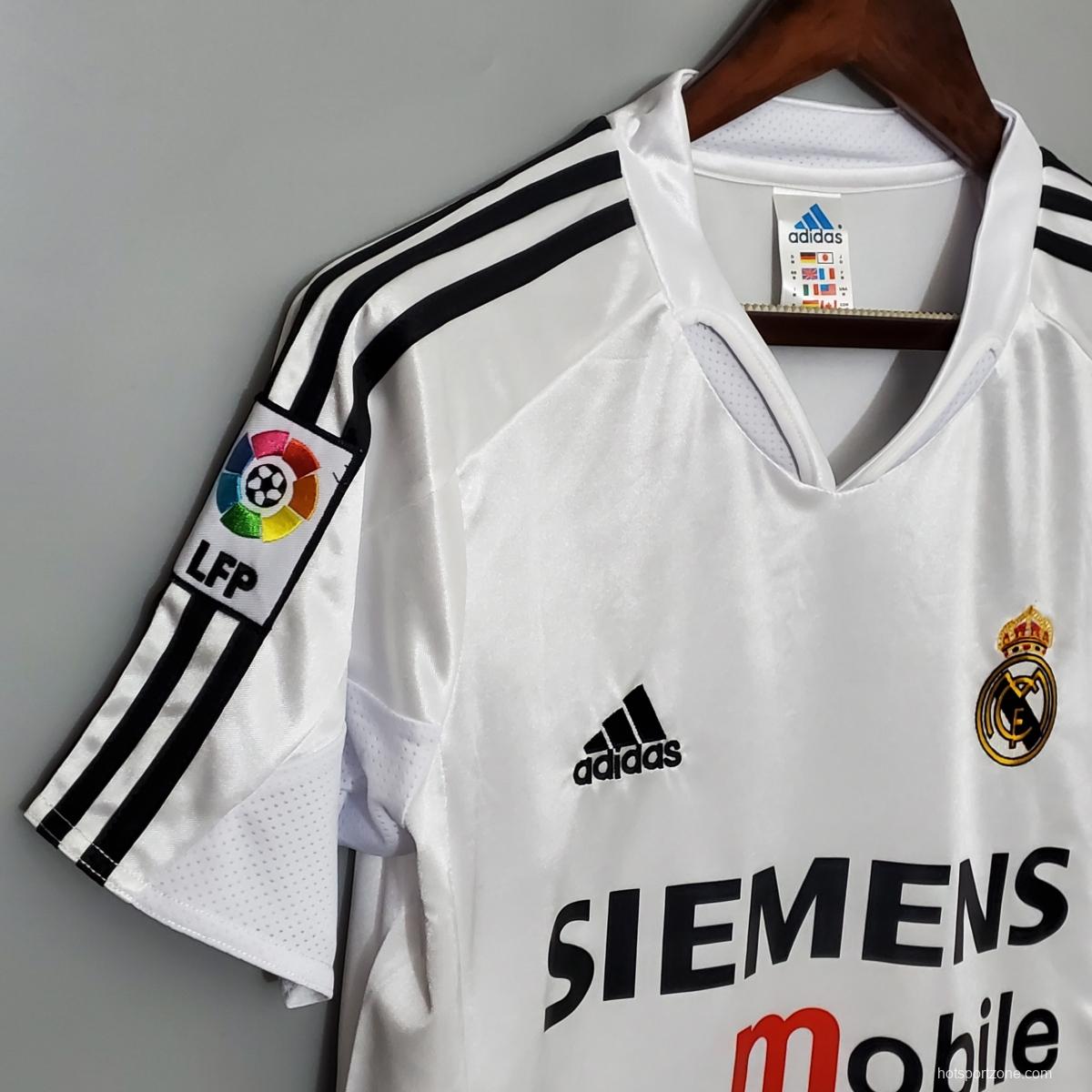 Retro 04/05 Real Madrid home Soccer Jersey