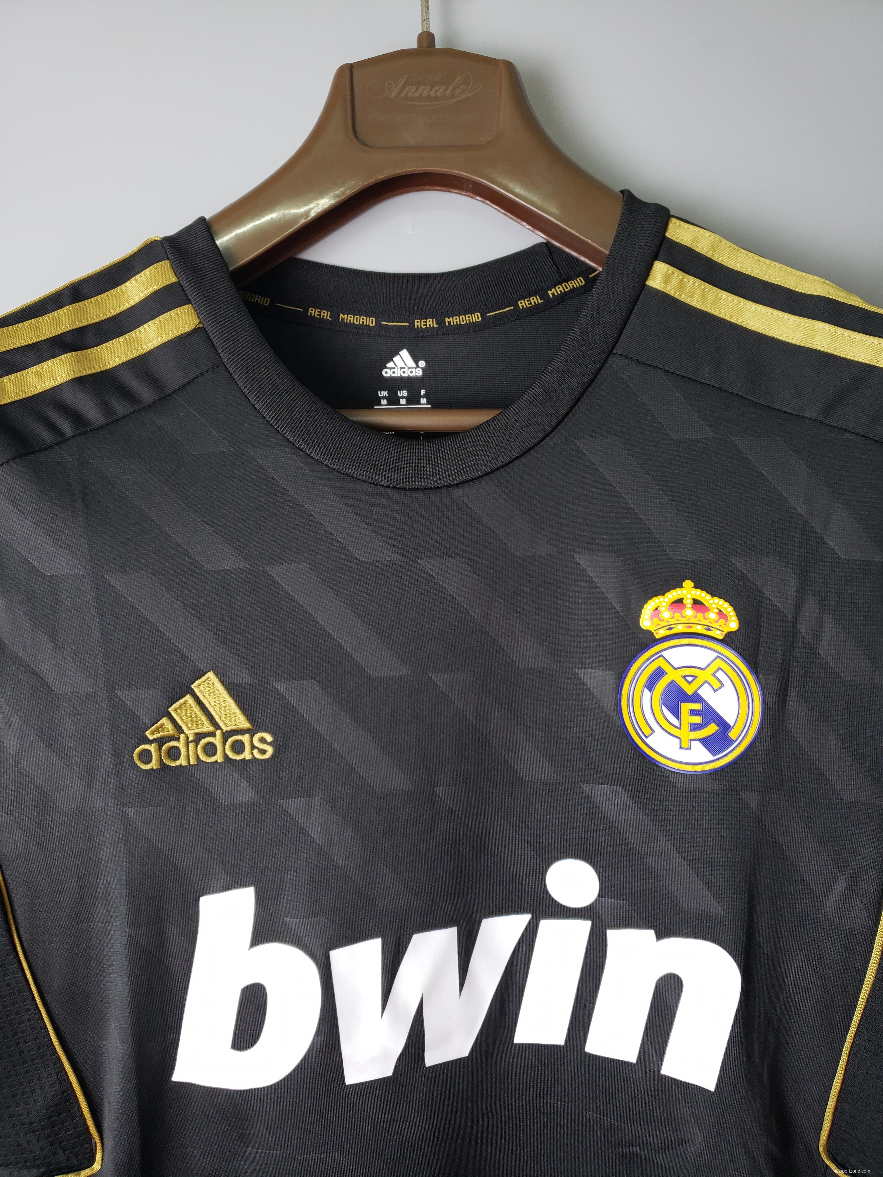 2012 Real Madrid black short sleeve Soccer Jersey