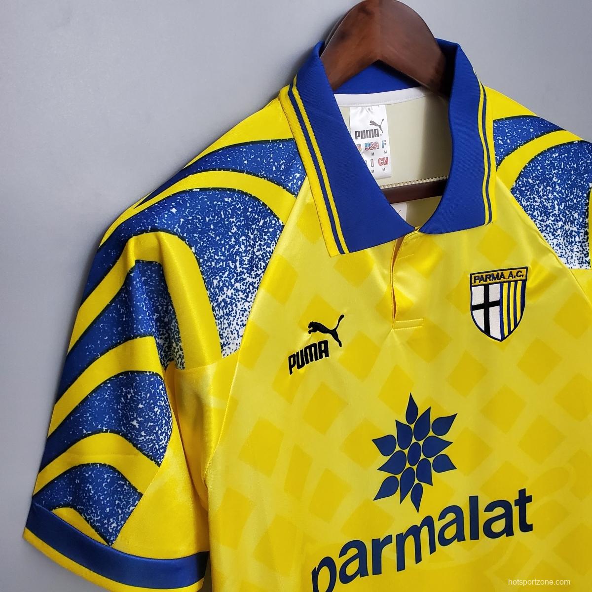 Retro Parma 95/97 Yellow Soccer Jersey