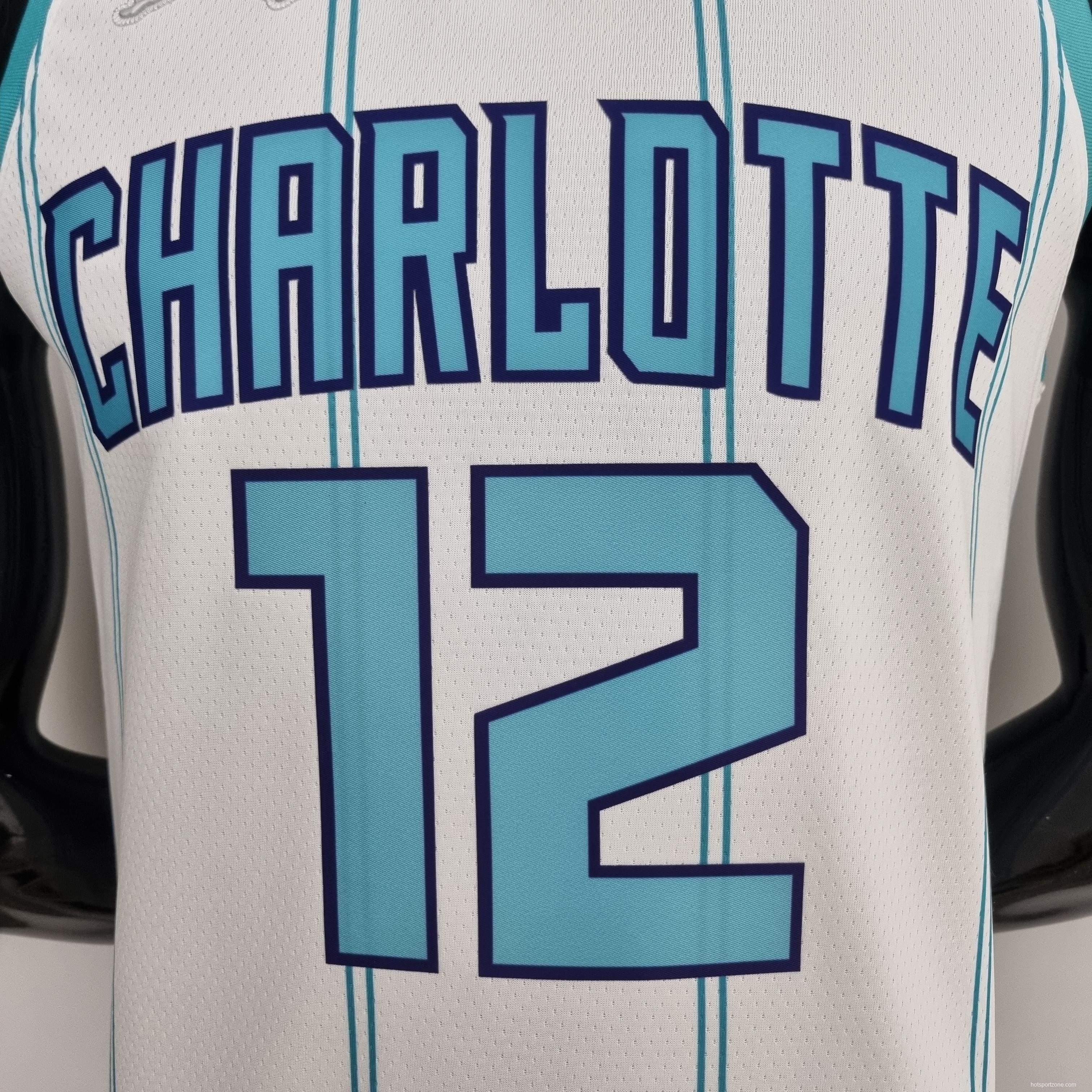 75th Anniversary Oubre #12 Charlotte Hornets White NBA Jersey