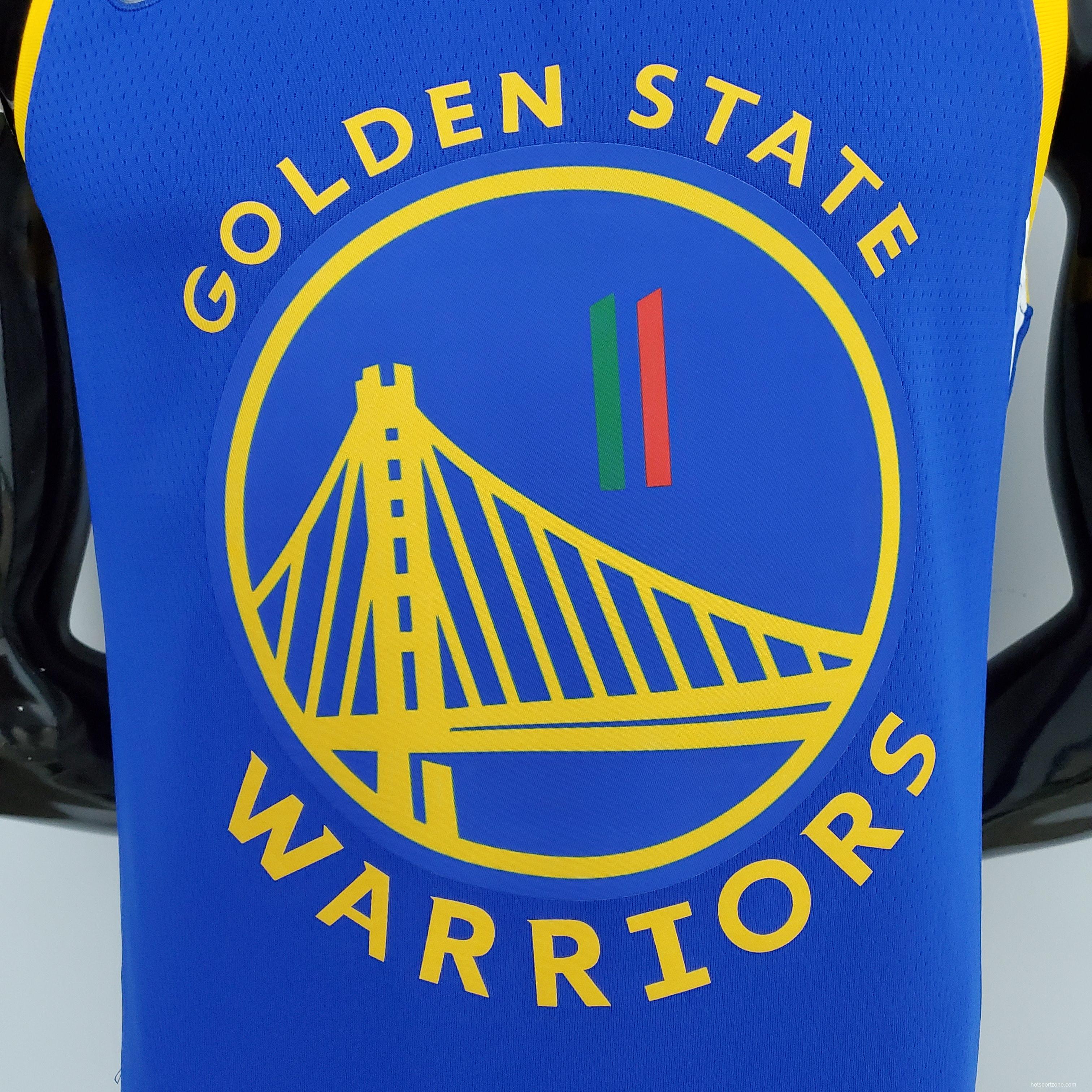 75th Anniversary Golden State Warriors Thompson #11 Mexico Edition Blue NBA Jersey