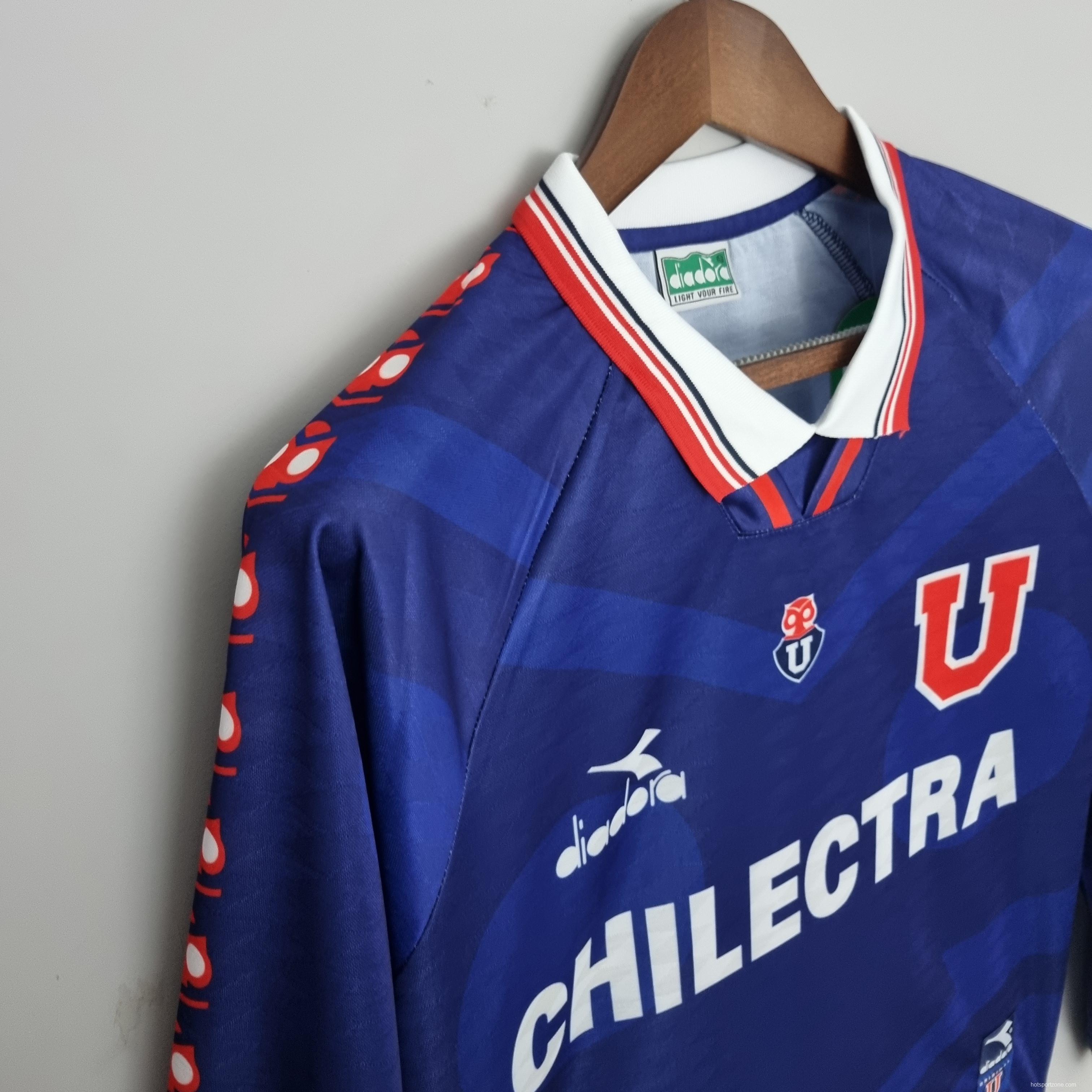 Retro Long Sleeve Universidad de Chile1996 Home Soccer Jersey