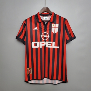 Retro 99-00 AC Milan Centenary home Soccer Jersey