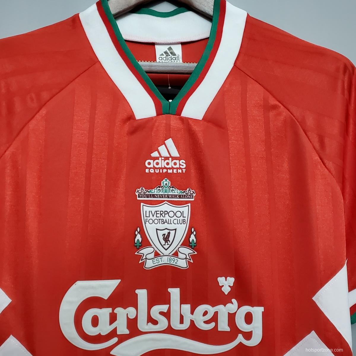 Retro 93/95 Liverpool home Soccer Jersey