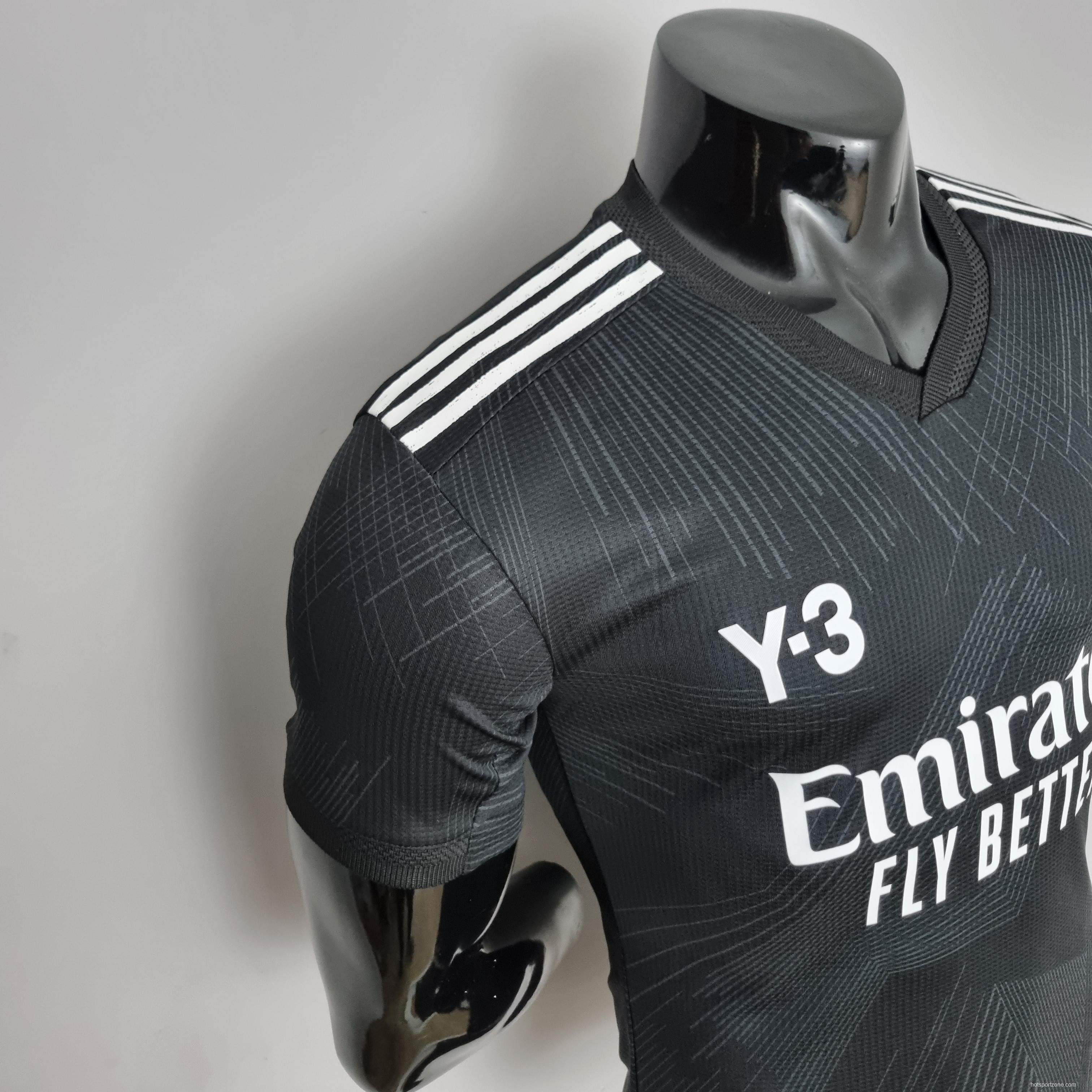 2022 player version Real Madrid Y3 Edition Black Soccer Jersey