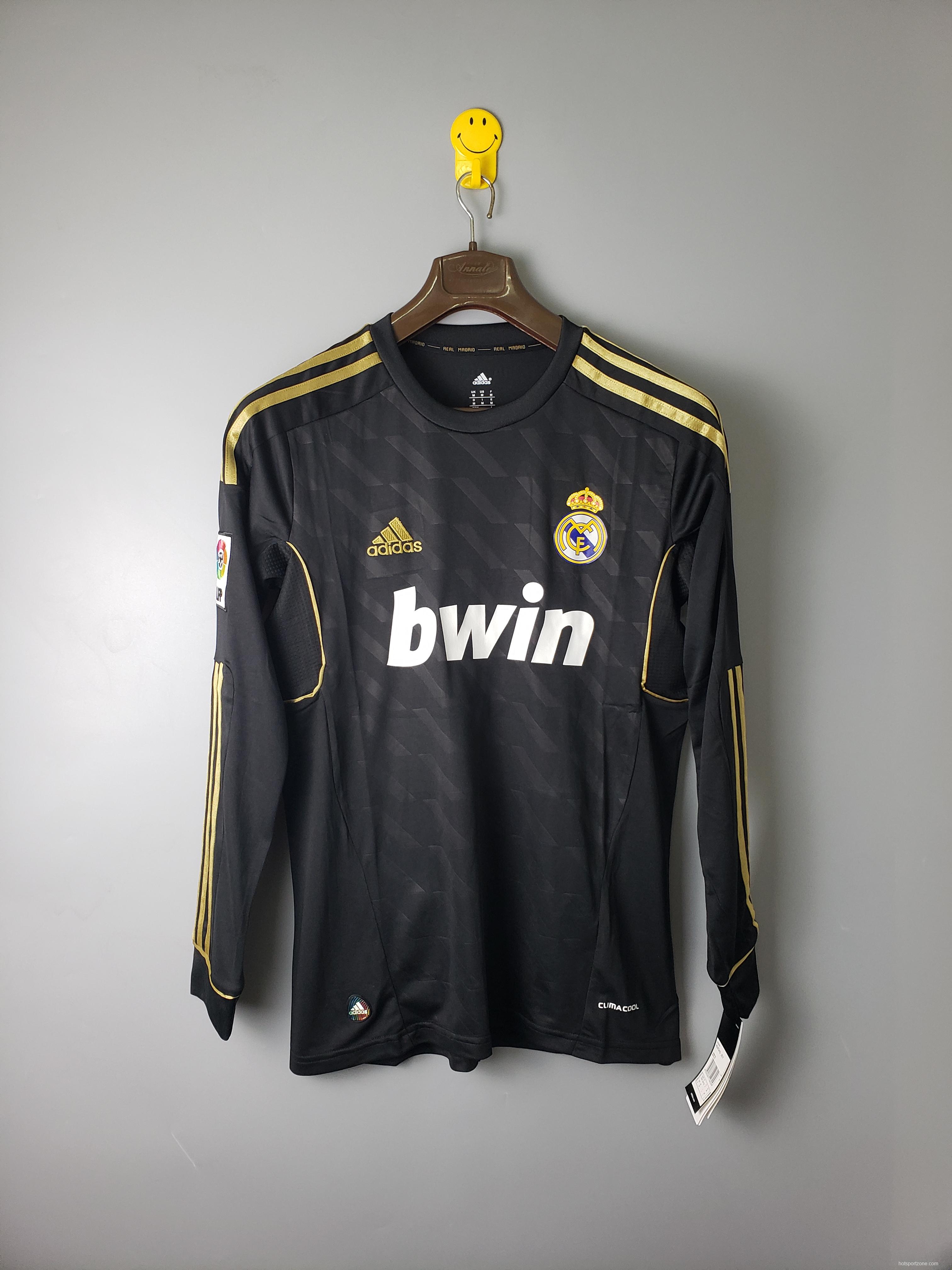 2012 Real Madrid black long sleeves Soccer Jersey