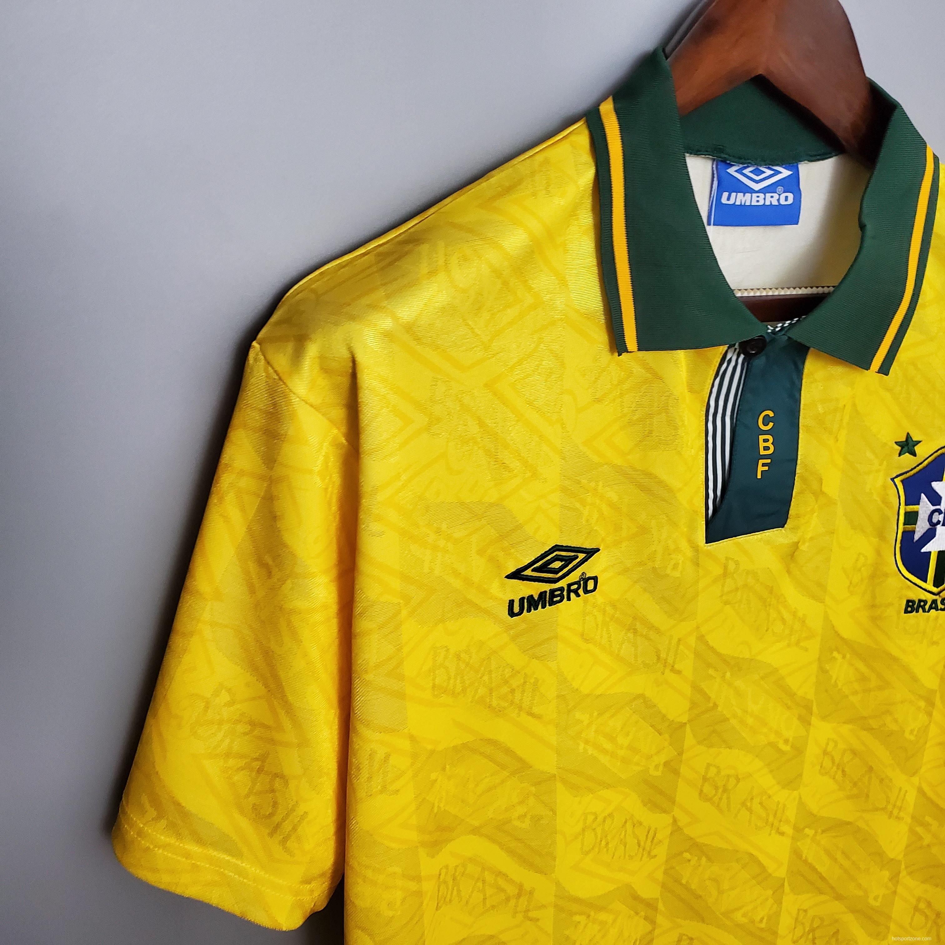 Retro Brazil 91/93 home Soccer Jersey