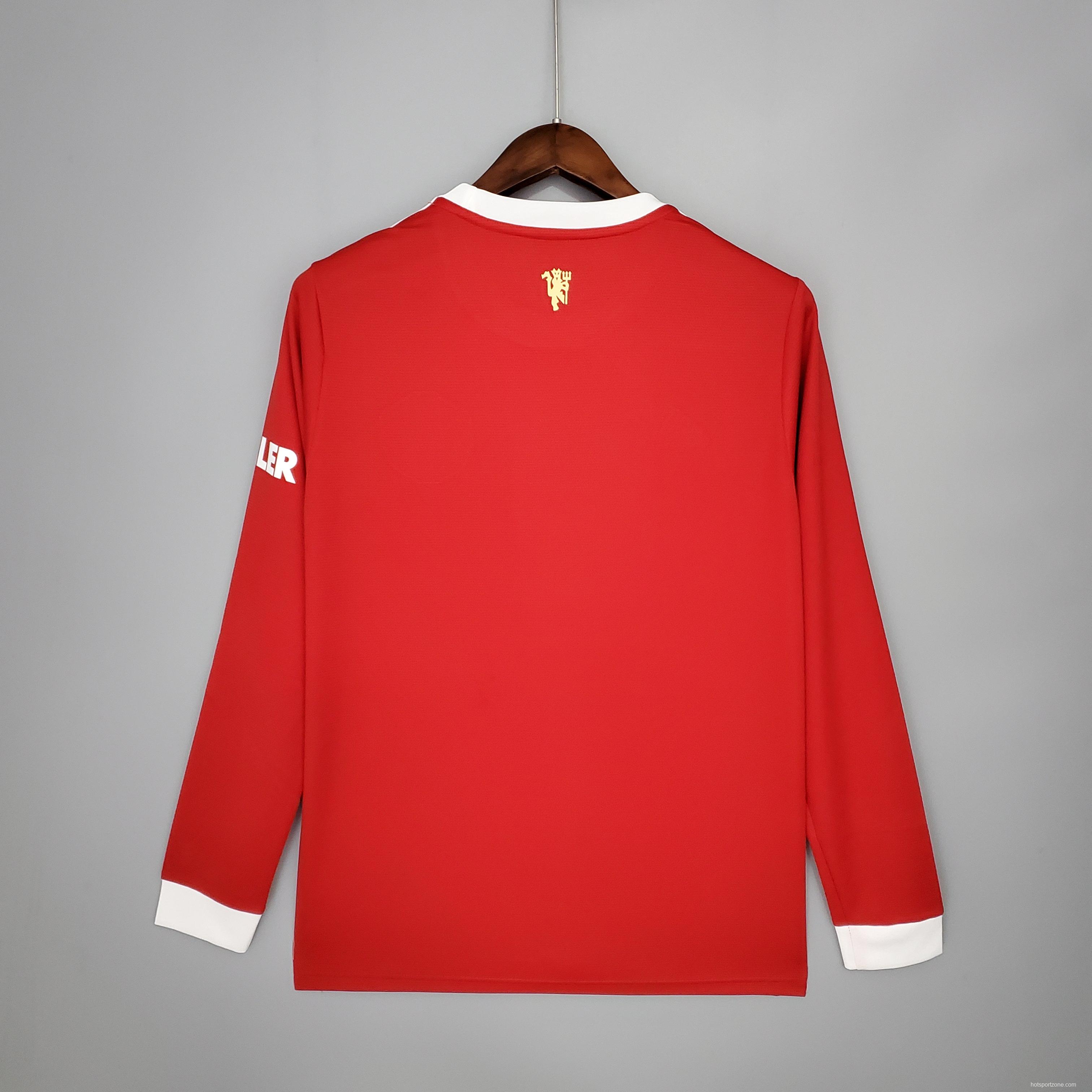 21/22 Manchester United long sleeve home Soccer Jersey