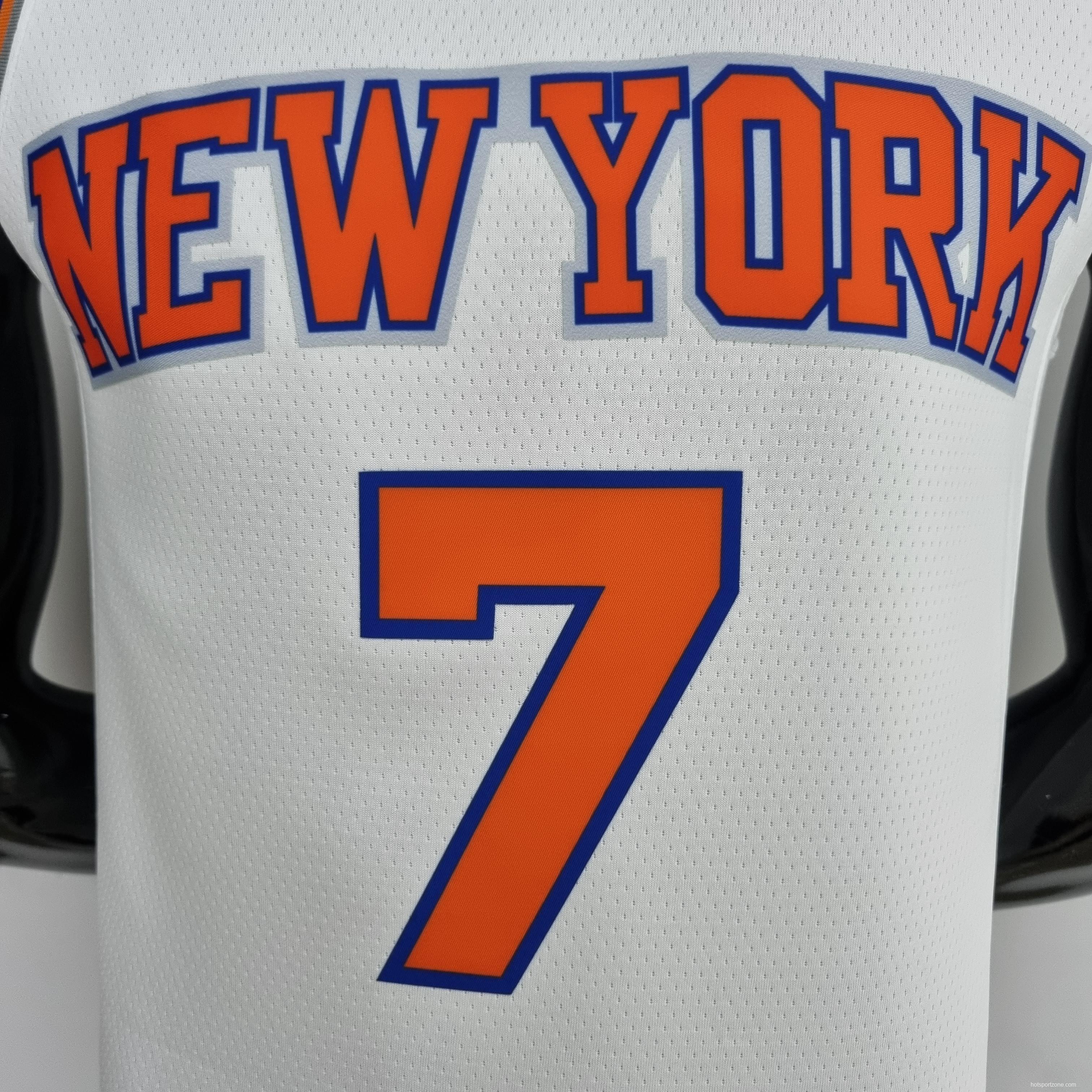 75th Anniversary Anthony #7 New York Knicks White NBA Jersey