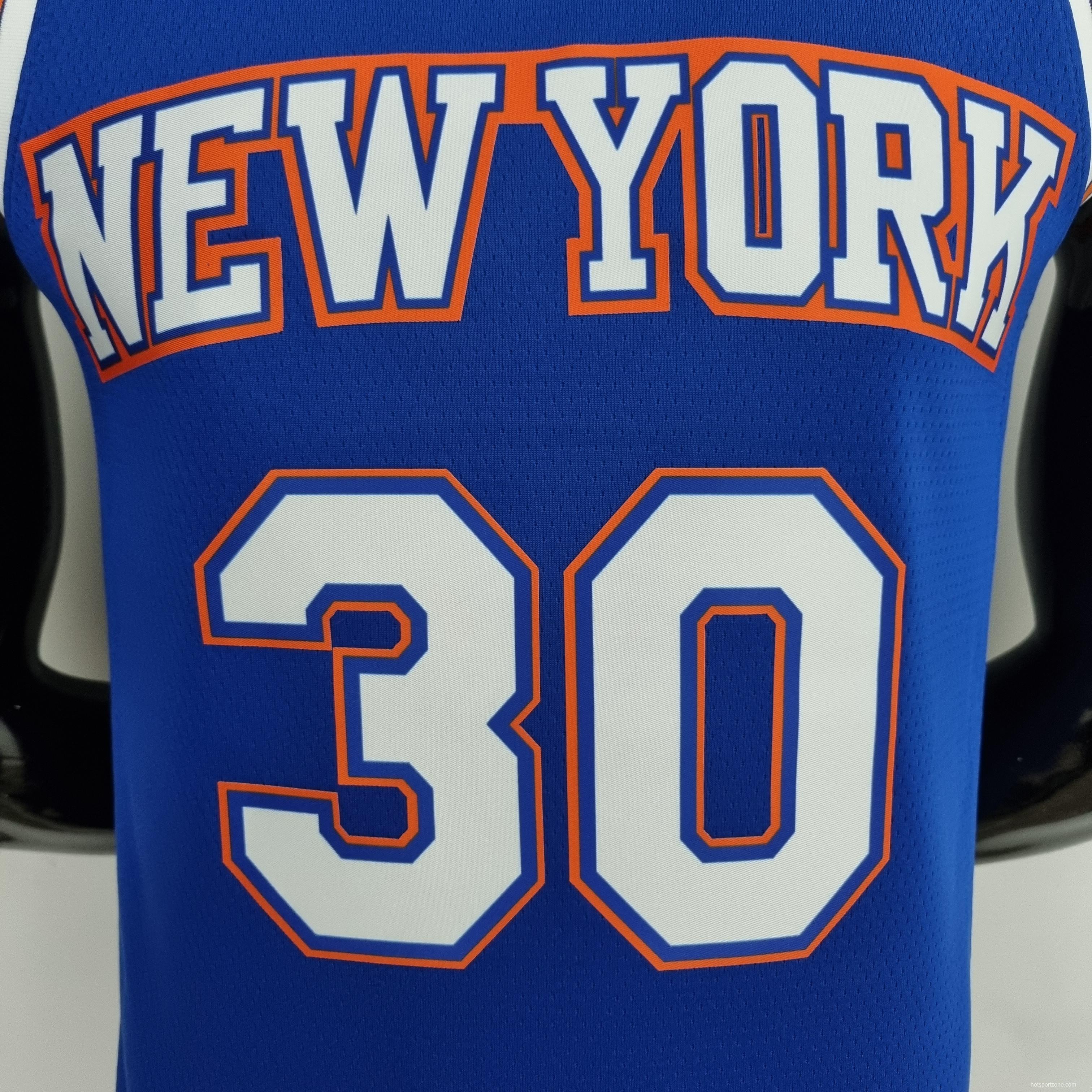 75th Anniversary Randle #30 New York Knicks Jordan Limited Blue NBA Jersey
