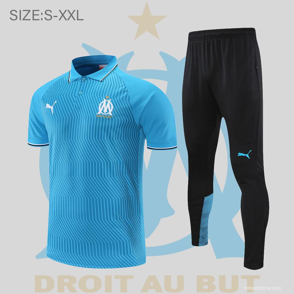 Olympique de Marseille POLO kit Royal Blue (not supported to be sold separately)
