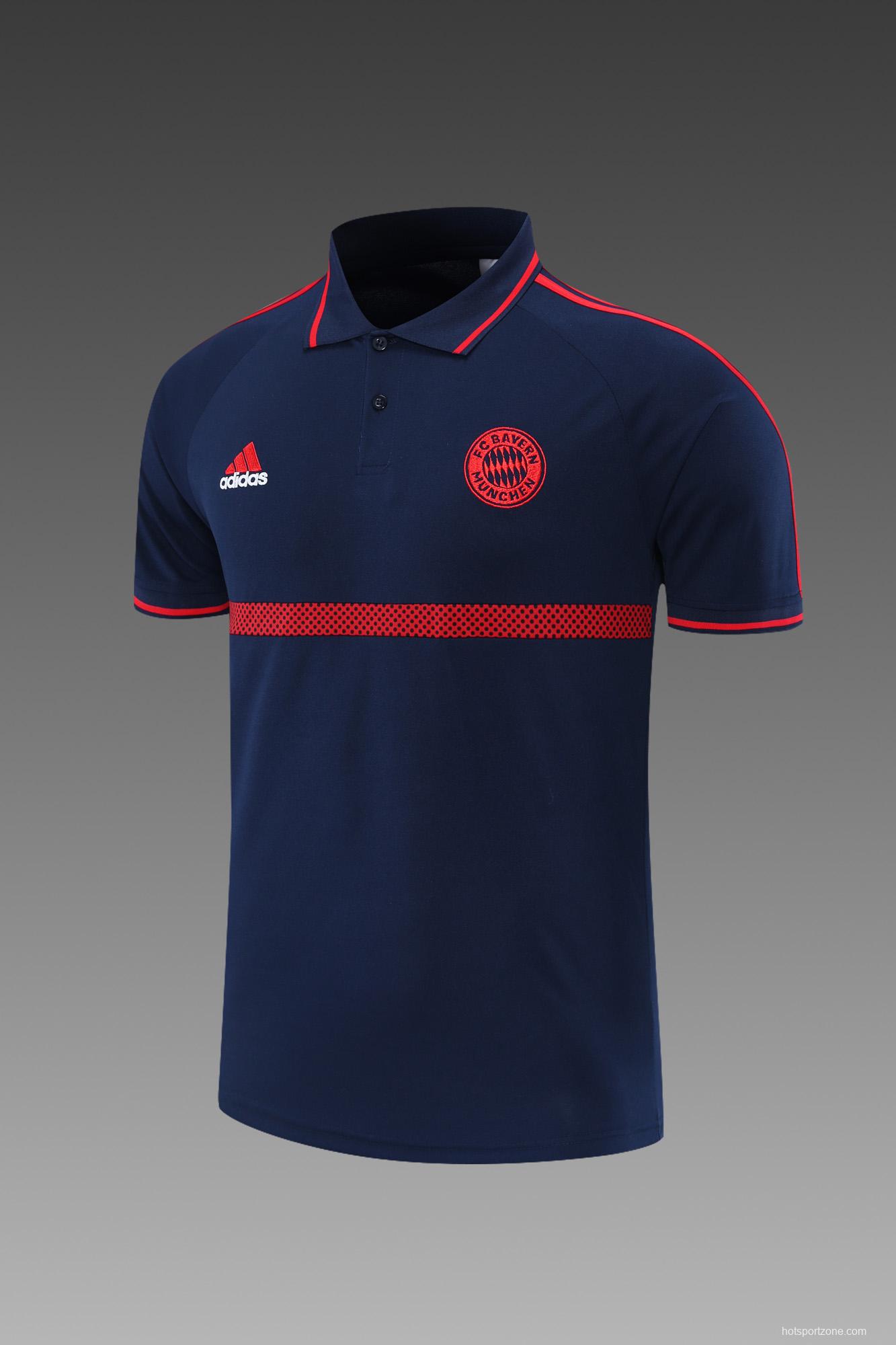 Bayern Munich POLO kit dark blue and red stripes (not supported to be sold separately)