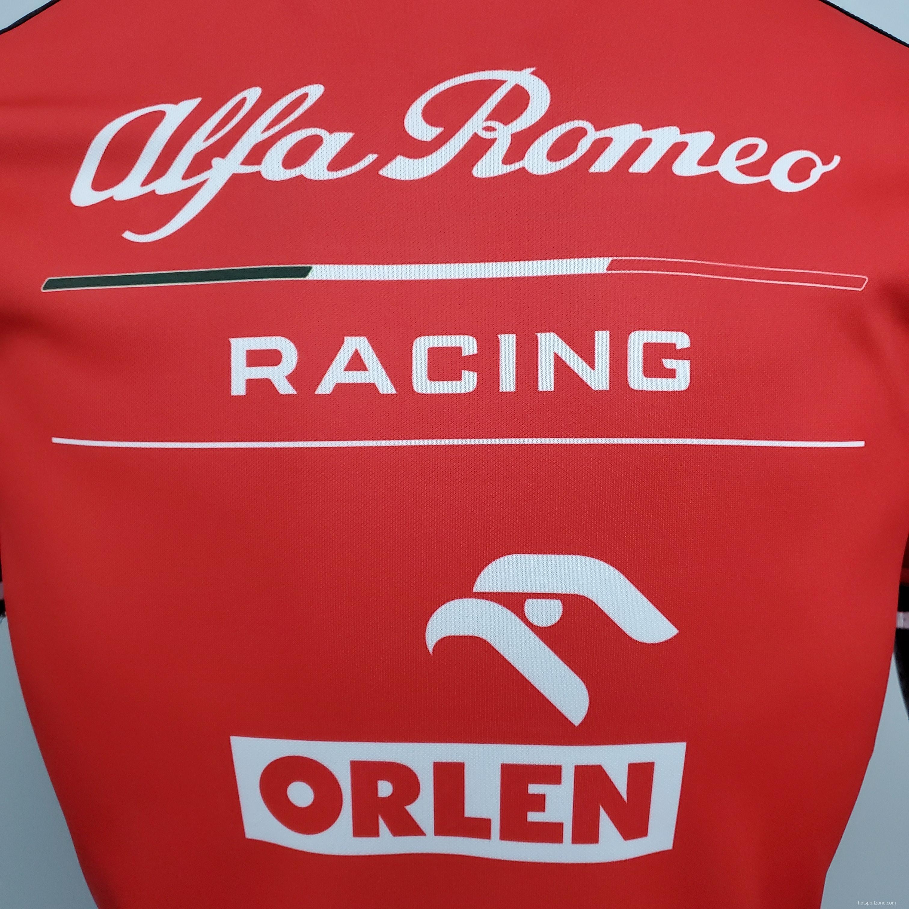 F1 Formula One; Alpha Taurus Red and White S-5XL