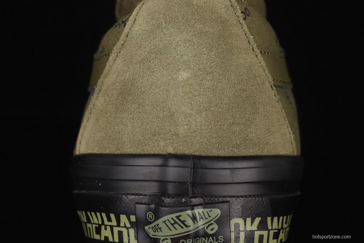 Goodhod x Vault OG Sk8-Hi Lx olive green high top casual canvas shoes VN0A45JD2XZ