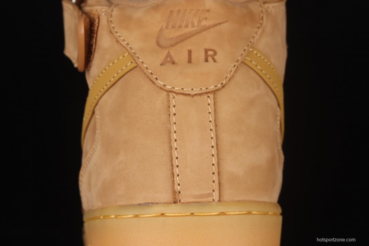 NIKE Air Force 11607 Mid wheat suede Zhongbang casual board shoes DJ9158-200