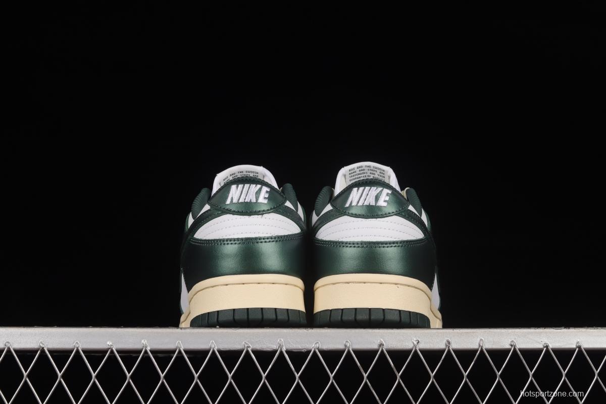 NIKE SB DUNK Low Vintage Green Navy Green Distressed SB Buckle Backboard Fashion Casual Sneakers DQ8580-100