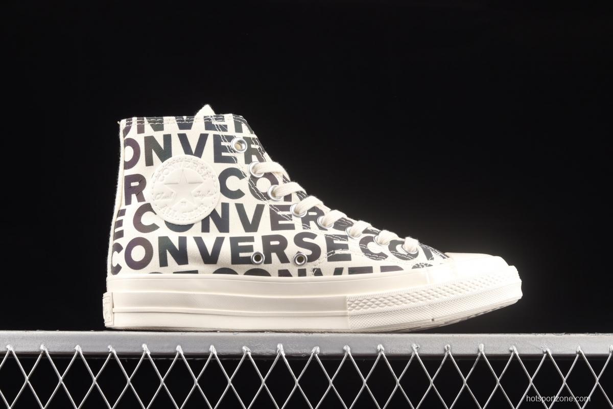 Converse Chuck 70 Converse reflective letter high upper canvas sports shoes 172511C