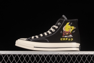 Converse Chuck 1970s x Pokemon Pokemon Pikachu cute and playful limited edition Samsung standard canvas shoes 162050C