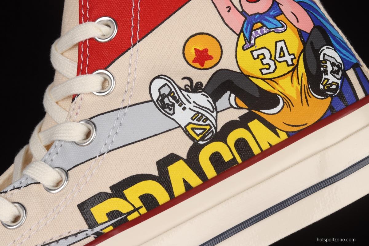 Converse x Seven Dragon Balls comics co-named limited edition high-top casual board shoes 167781C