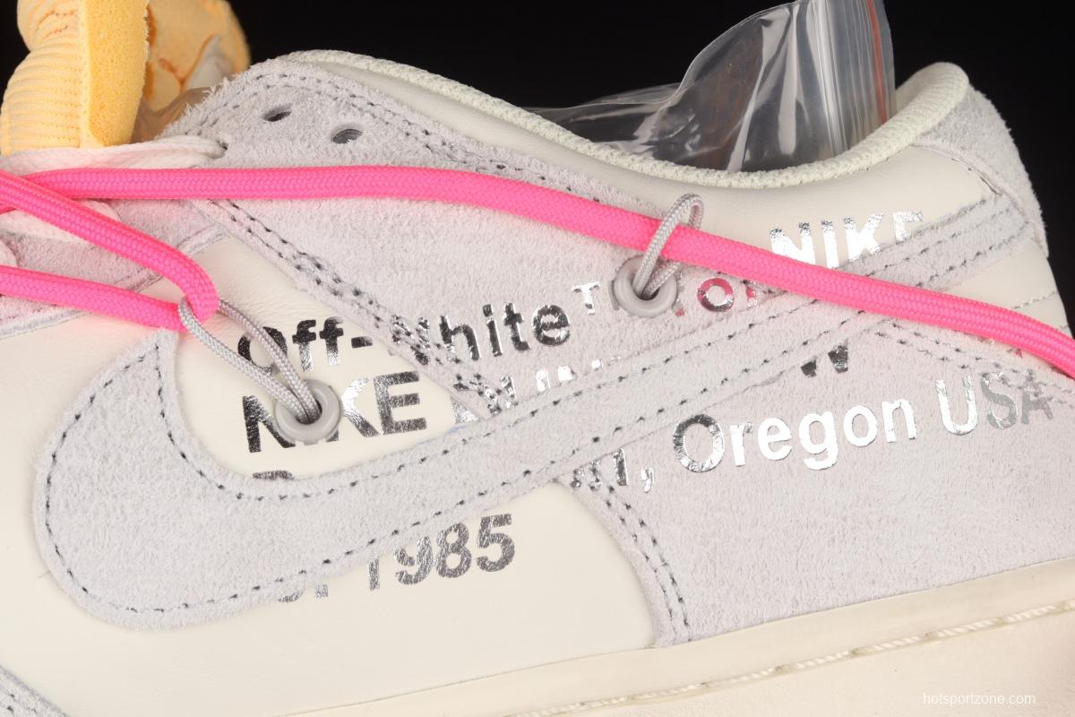 OFF-White x NIKE DUNK Low OW suede SB buckle rebound fashion casual board shoes DJ0950-117