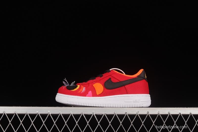 NIKE Air Force 1'07 TD New Year Tiger Canvas Size Kids DQ5072-601