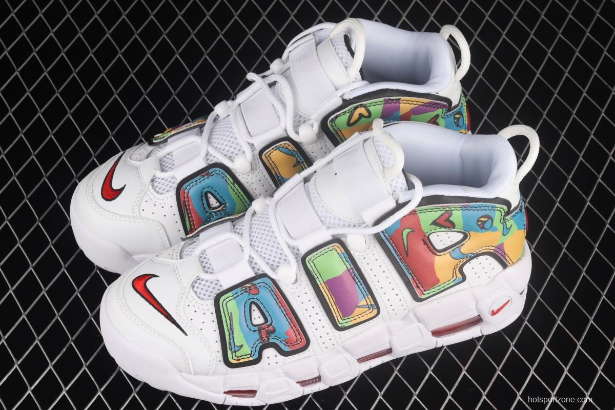 NIKE Air More Uptempo 96 QS Pippen Primary Series Classic High Street Leisure Sports Culture Basketball shoes DM8150-100