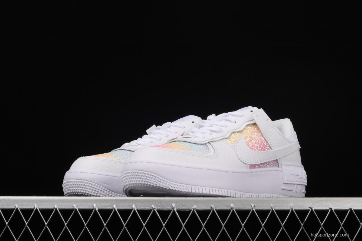 NIKE Air Force 1 ShAdidasow light weight heightened low-top board shoes CI0919-110,