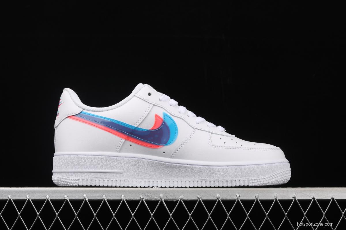 NIKE Air Force 1: 07 Hyun Color Air Force Joint style low-top Leisure Board shoes BV2551-100