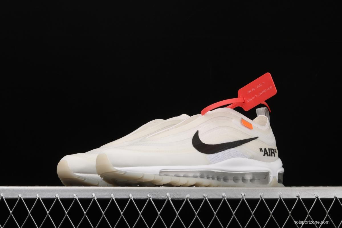 OFF-White x NIKE Air Max 97 OG OW bullet Limited name running shoes AJ4585-100