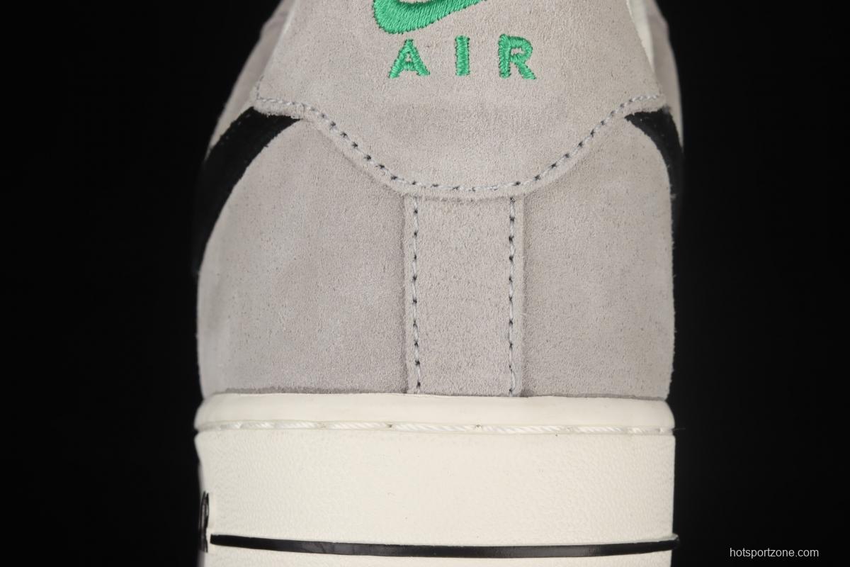 NIKE Air Force 1x 07 Low black, gray and green color matching low-top casual board shoes DQ2396-026