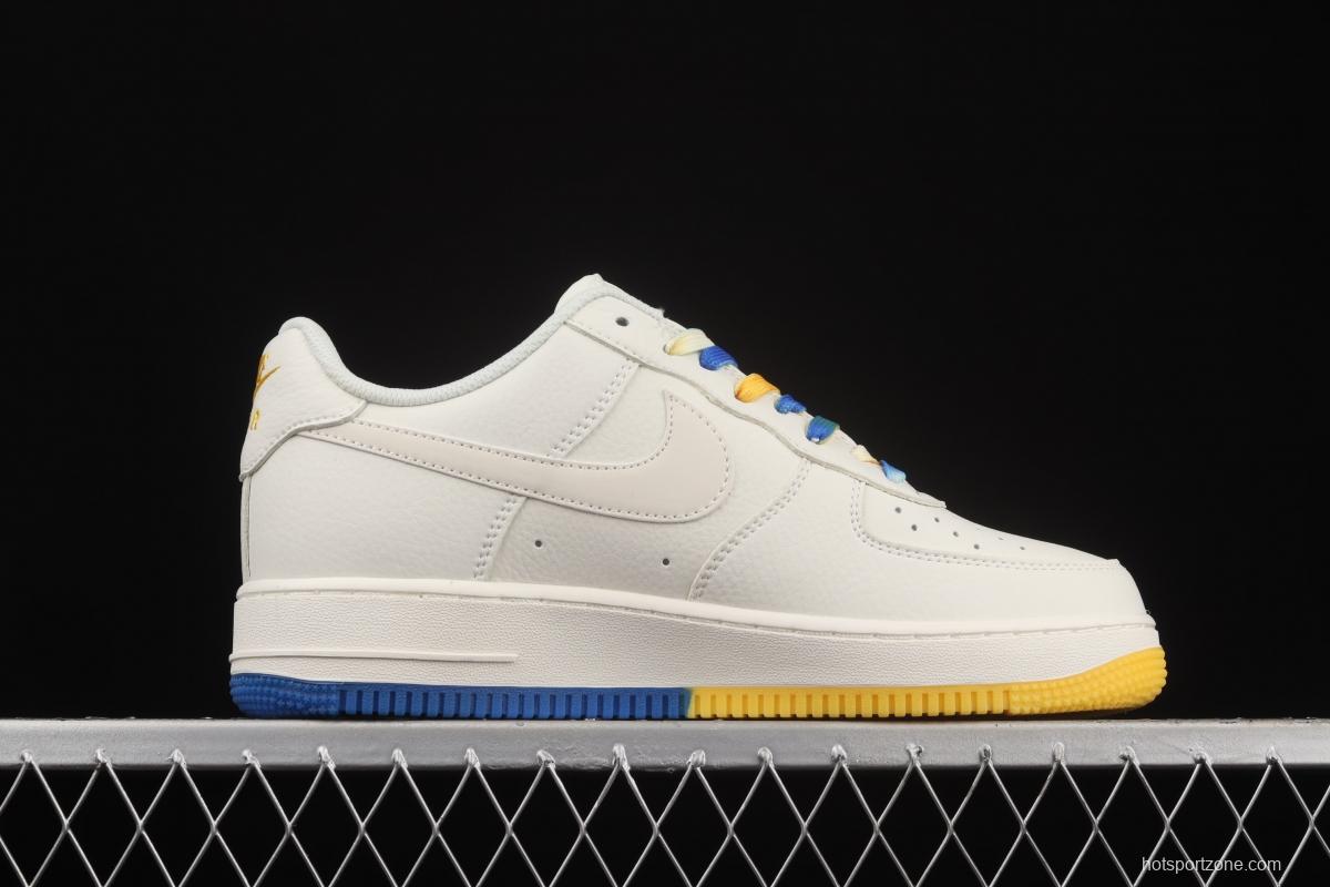 NIKE Air Force 11607 Low Milan Yellow Golden State Warriors City limits Air Force low-top casual board shoes GS6638-150