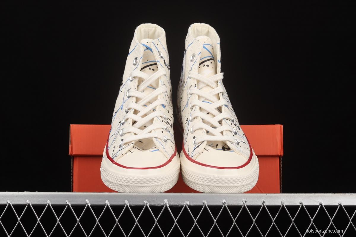 Converse Chuck 70s watercolor splash ink Chinese style high-top leisure board shoes 170802C