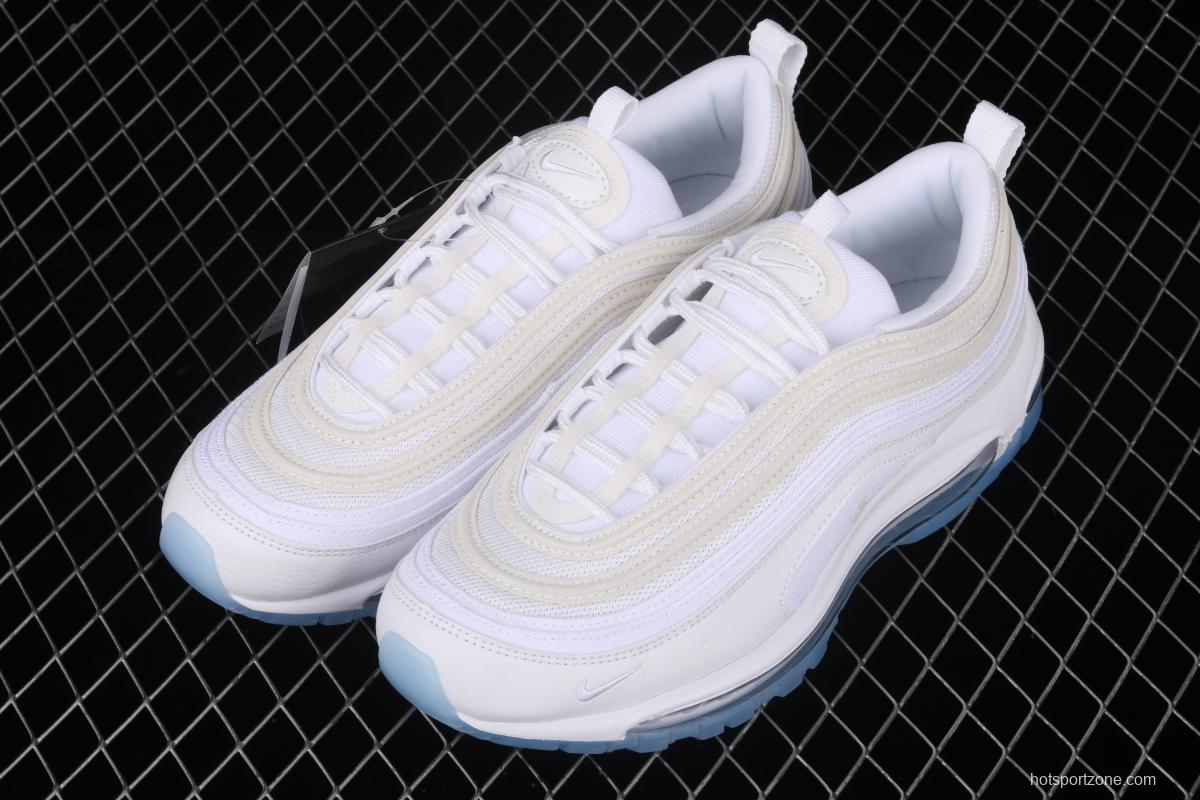 NIKE Air Max 97 White Lce QS pure white bullet air cushion running shoes CT4526-100