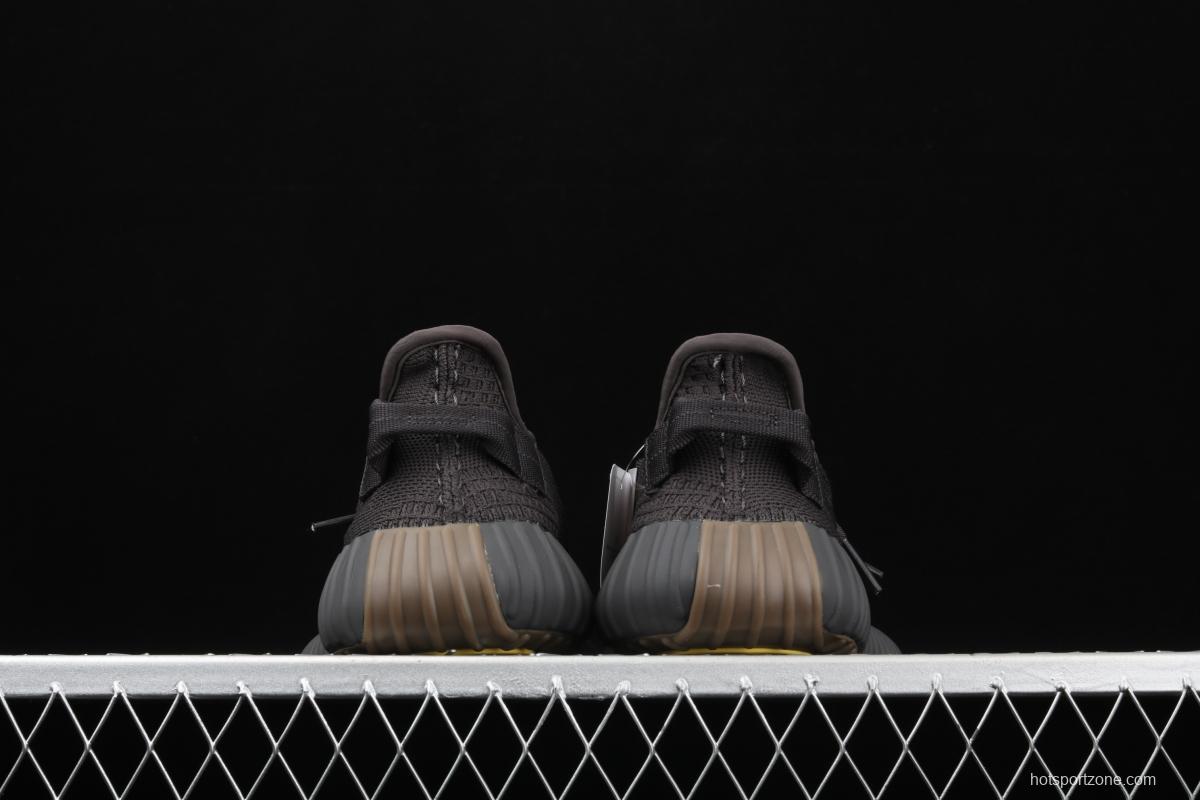 Adidas Yeezy Boost 350V2 Cinder FY2903 Darth Coconut 350 second generation hollowed-out side transparent rubber black angel color