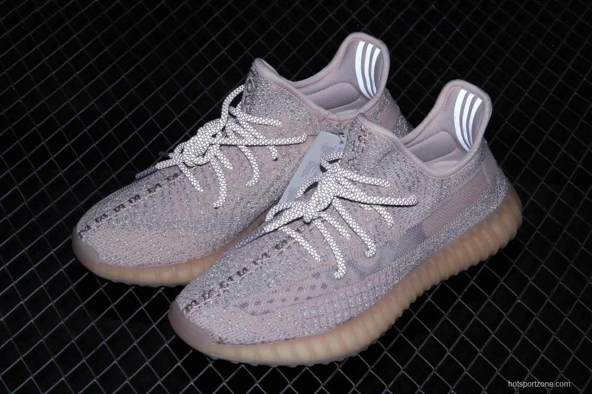 Adidas Yeezy 350 Boost V2 Synth FV5666 Darth Coconut 350 second generation silver powder hollowed out all over the sky