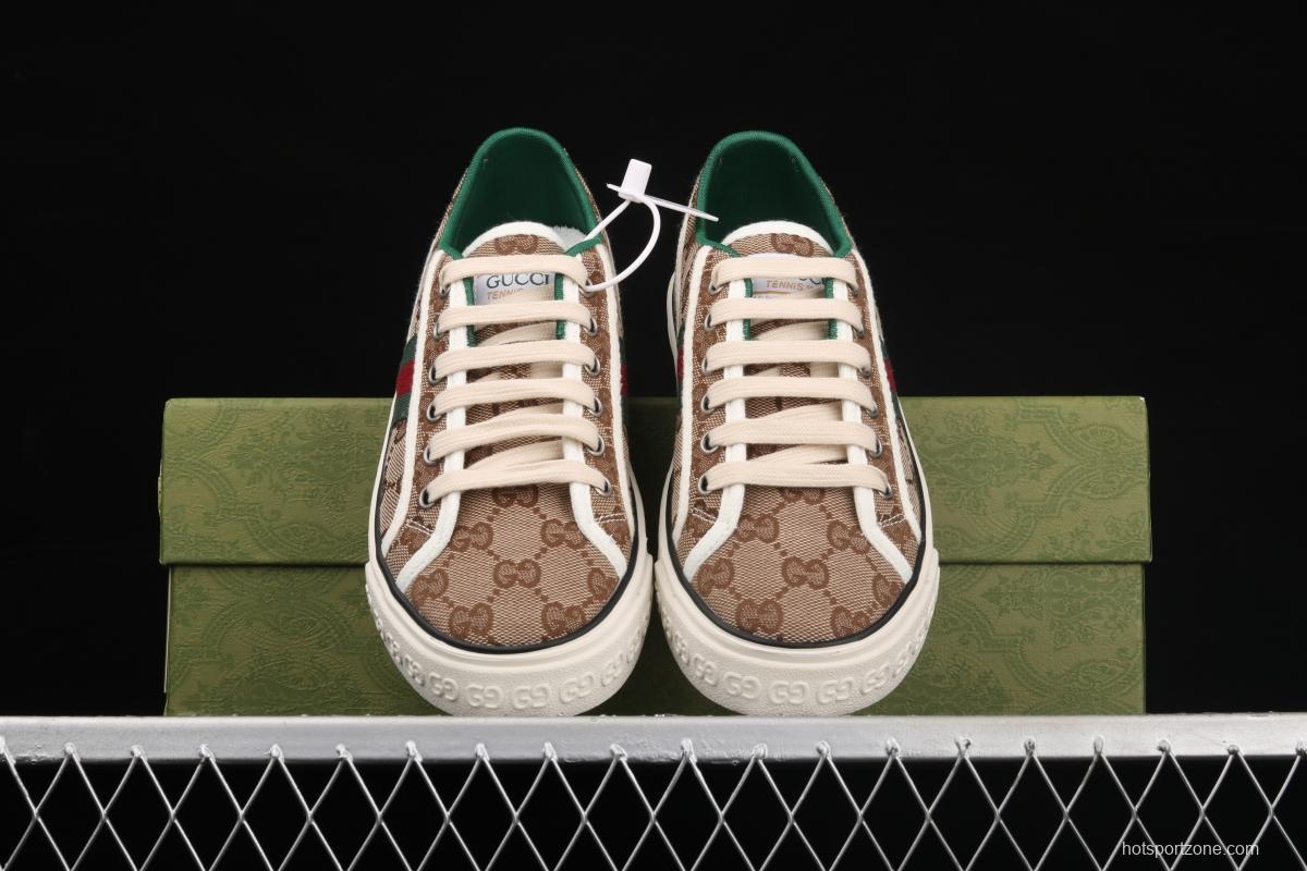 Gucci Tennis 1977 Print Sneaker canvas printed retro leisure sports board shoes