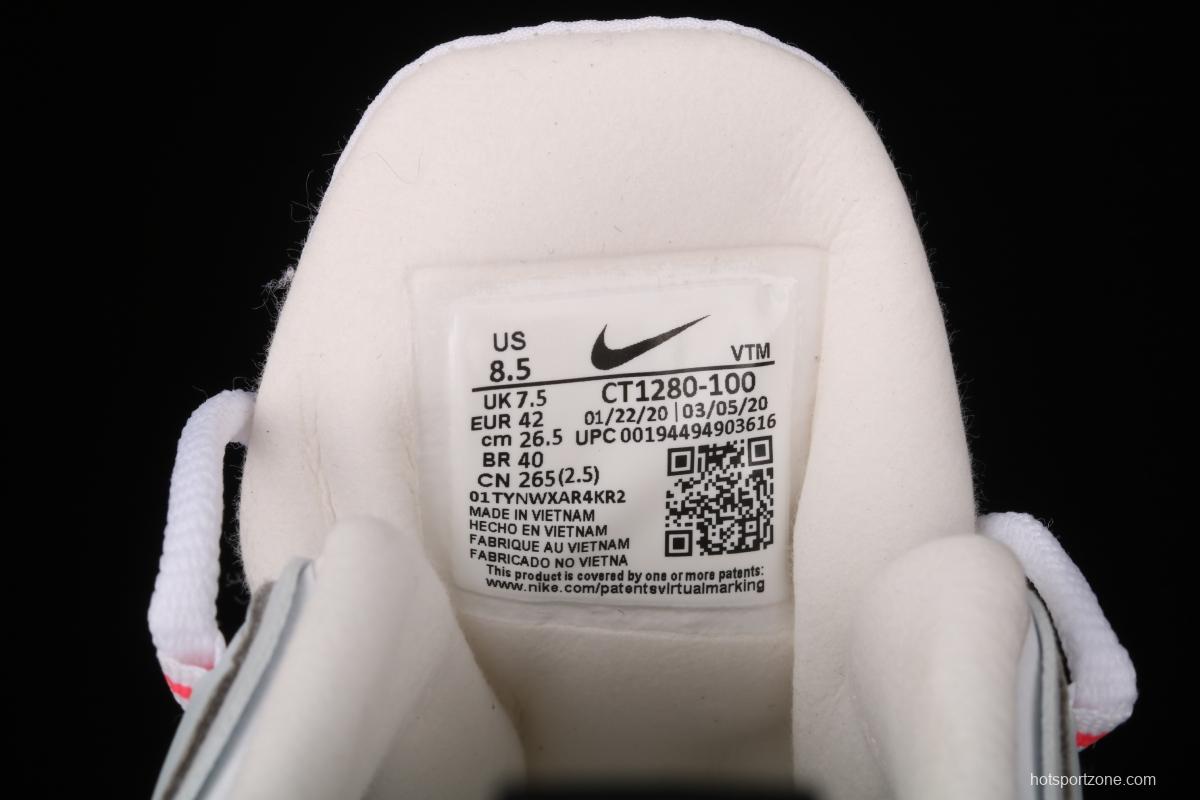 NIKE Air Max 270React new high-frequency mesh hollowing out function half-palm air cushion running shoes CT1280-100