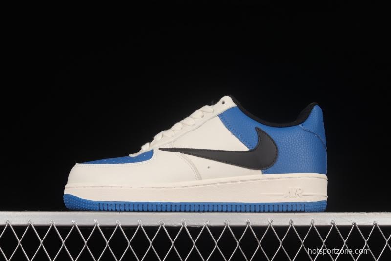 NIKE Air Force 1'07 Beige Blue Barb Low Top Casual Sneakers HG1136-022